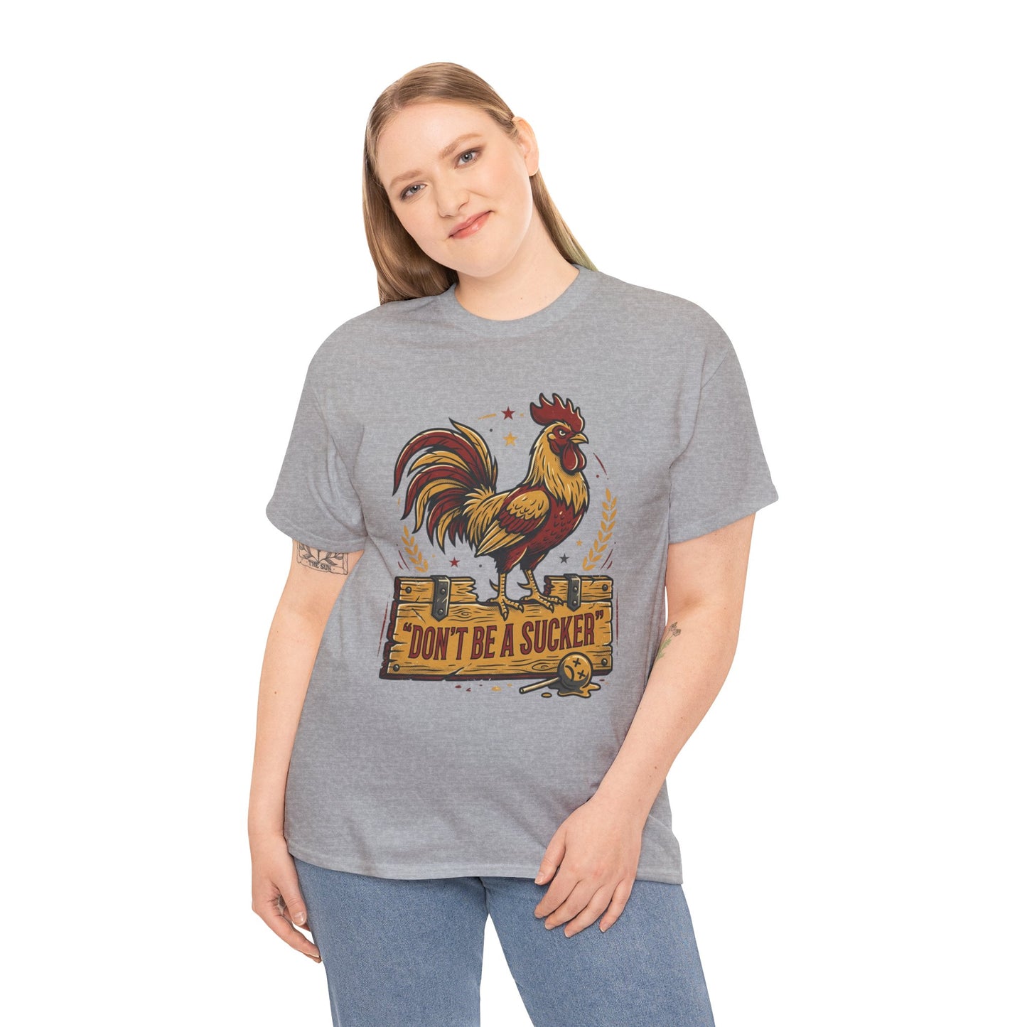 Rooster 'Don't Be a Sucker' Graphic Tee Printify