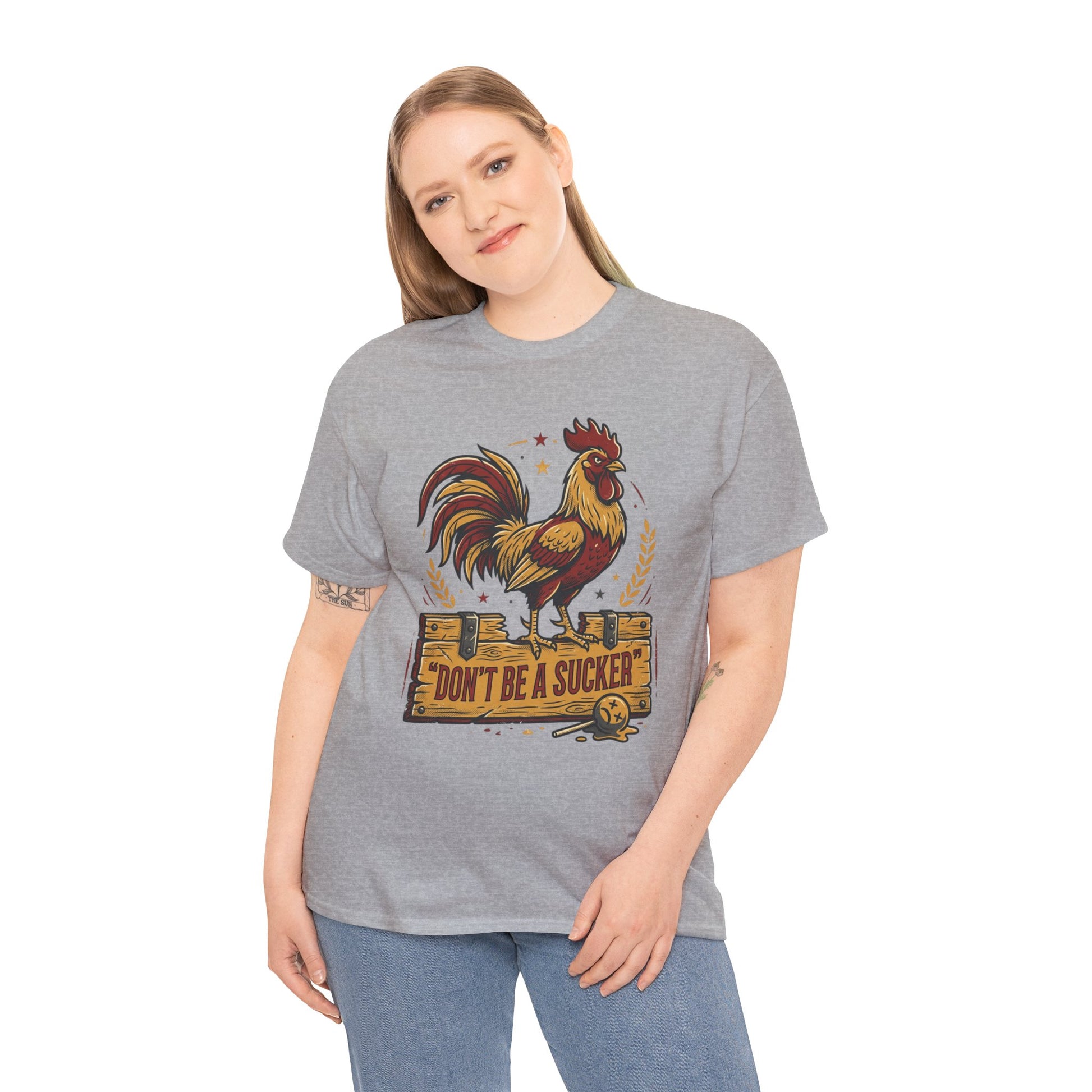 Rooster 'Don't Be a Sucker' Graphic Tee Printify