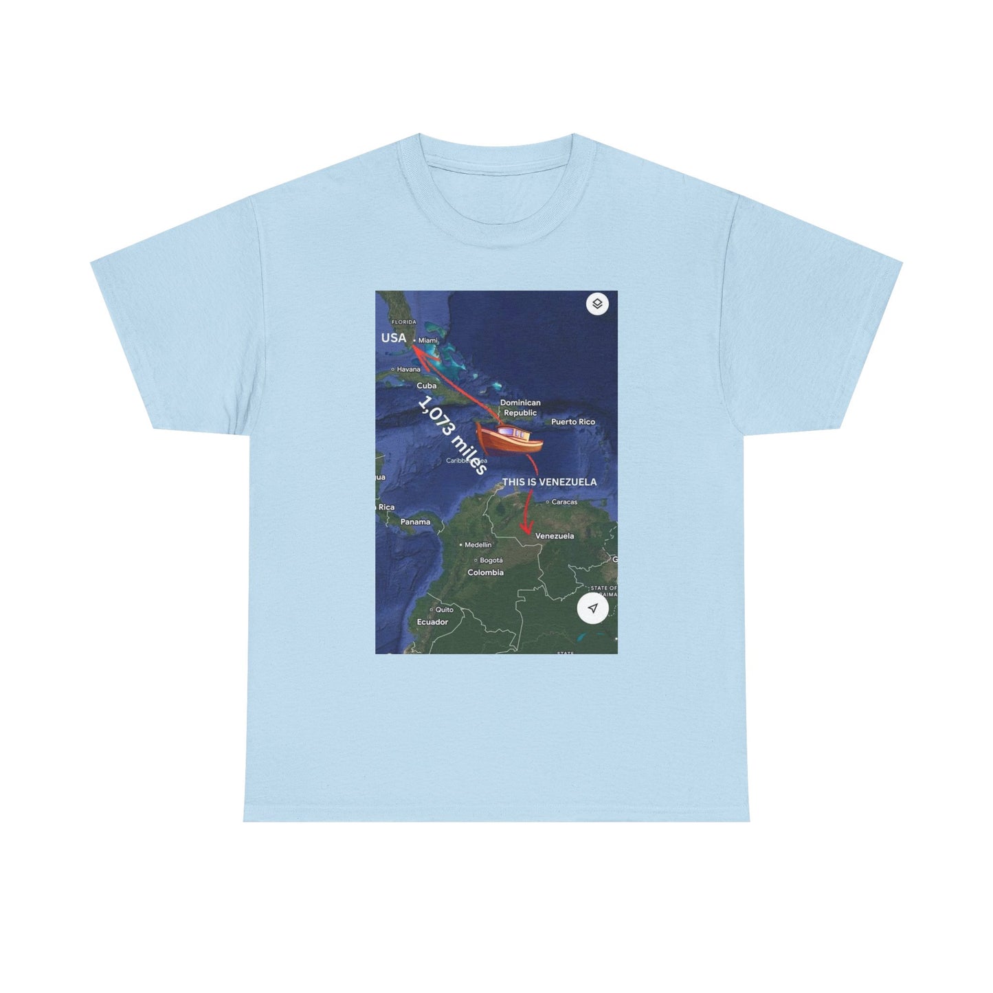 Weather Radar Tee — Tropical Storm Tracking Map Graphic Shirt Printify
