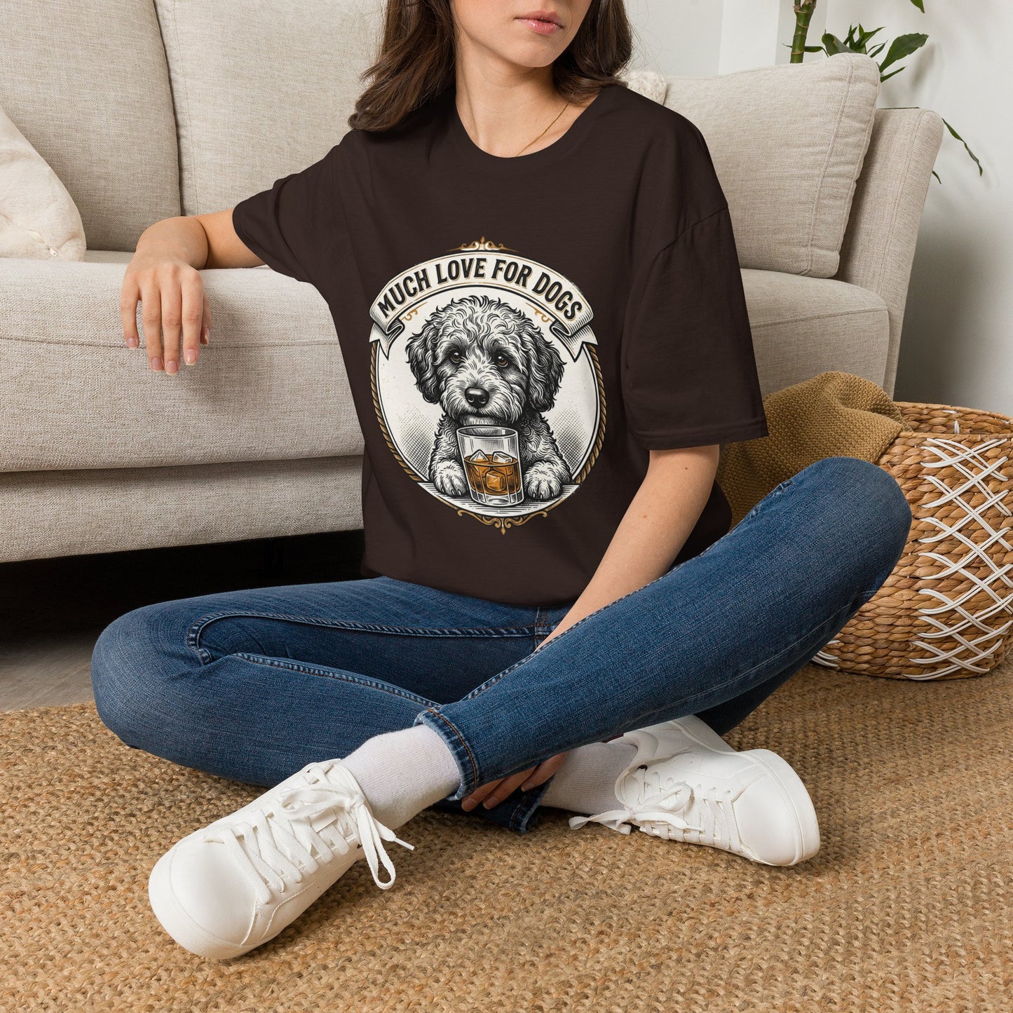 Much Love for Dogs T-Shirt — Vintage Dog Illustration Tee
