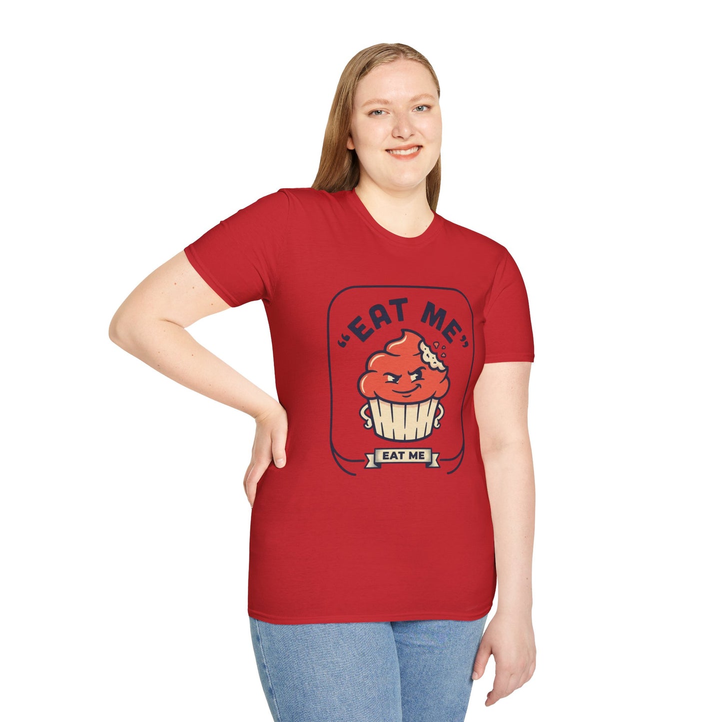 Cupcake Graphic T-Shirt — "Eat Me" Retro Dessert Tee