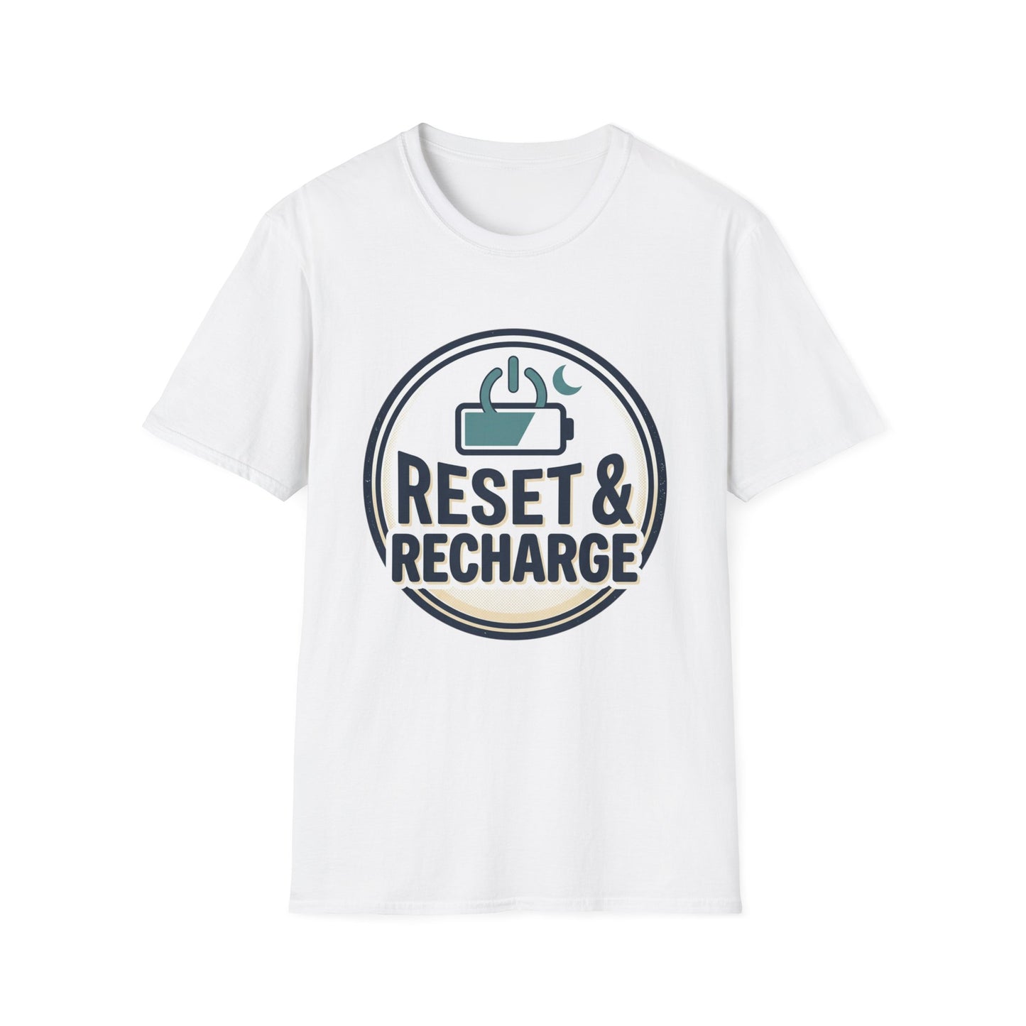 Reset & Recharge T-Shirt — Self-Care Relaxation Graphic Tee