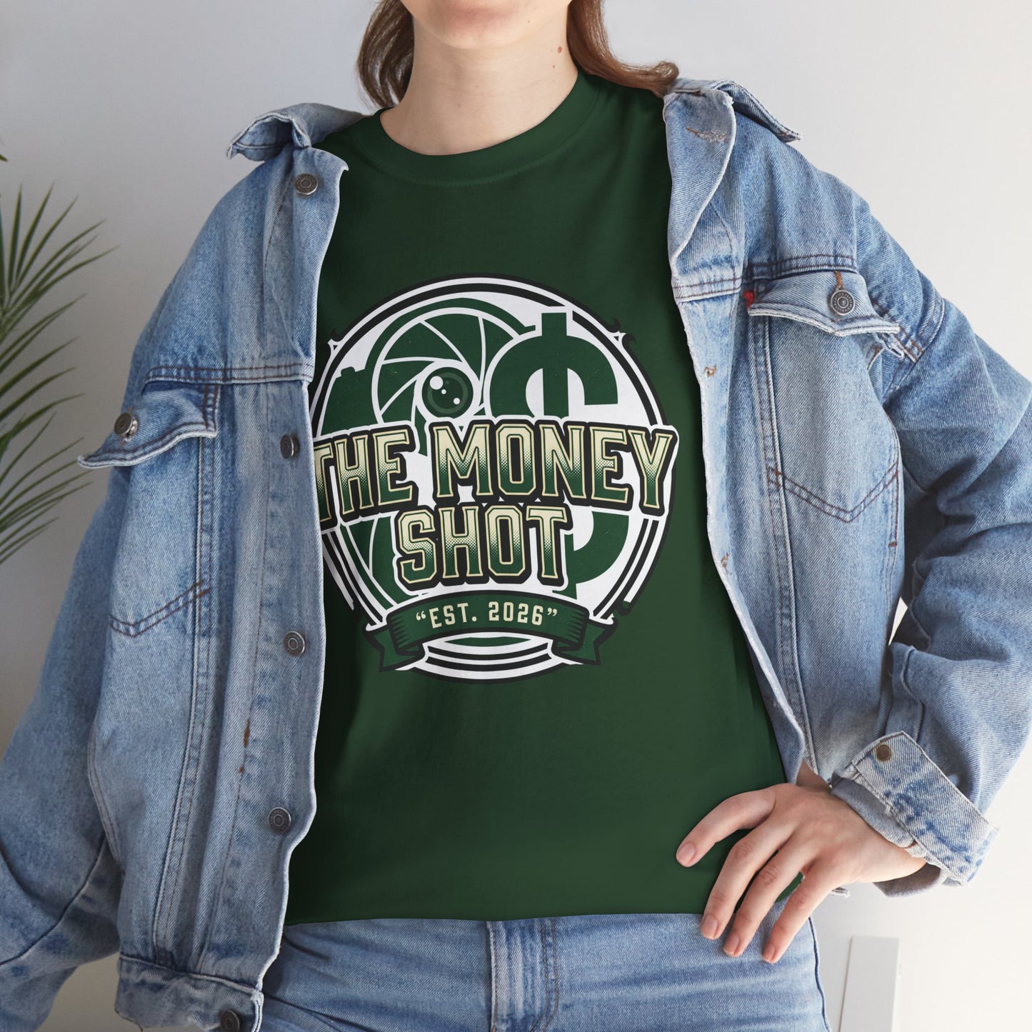 The Money Shot Graphic Tee — Retro Dollar Logo T-Shirt