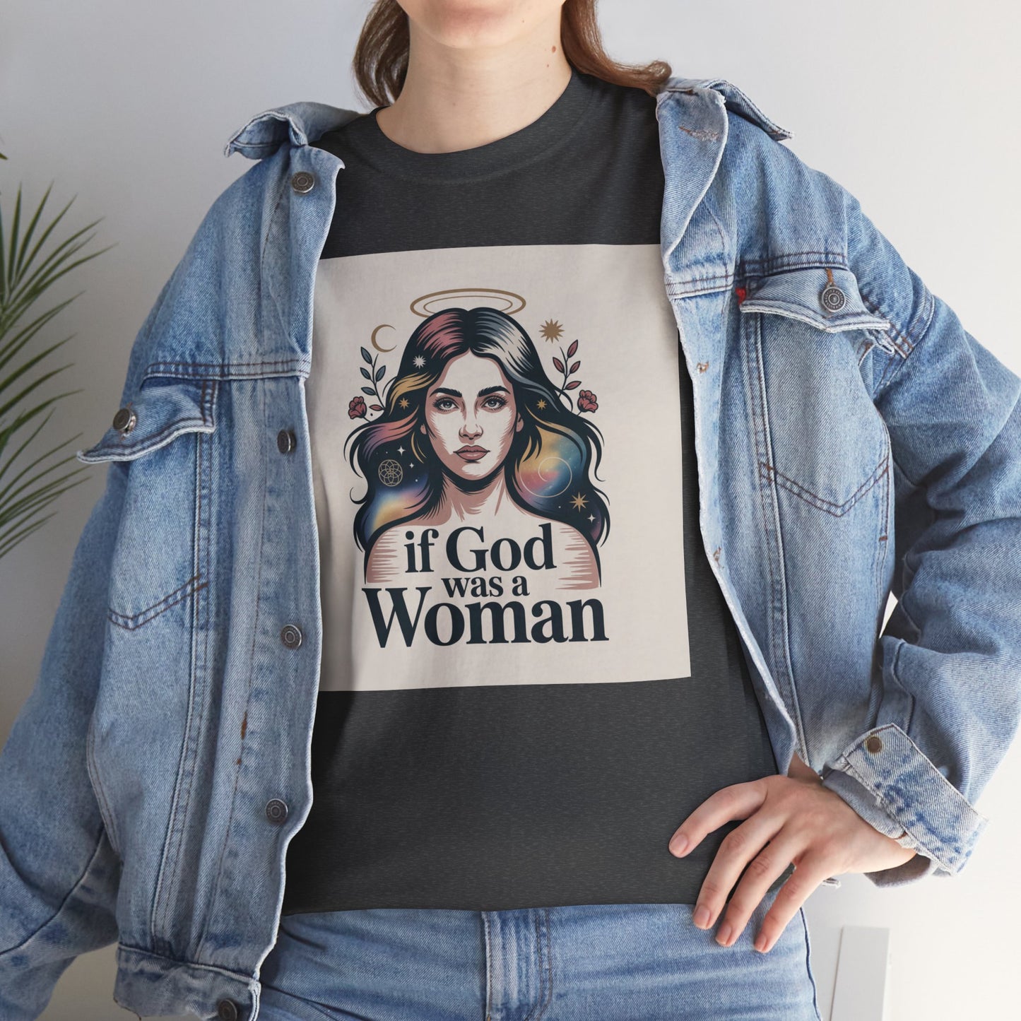 If God Was a Woman T-Shirt — Feminist Retro Portrait Tee