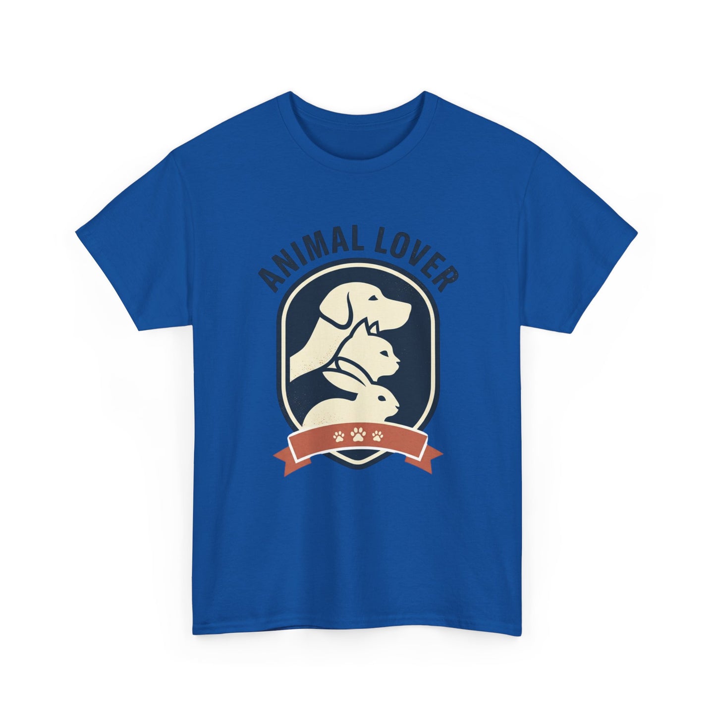 Animal Lover T-Shirt — Retro Pet Badge Tee (Dogs & Cats)