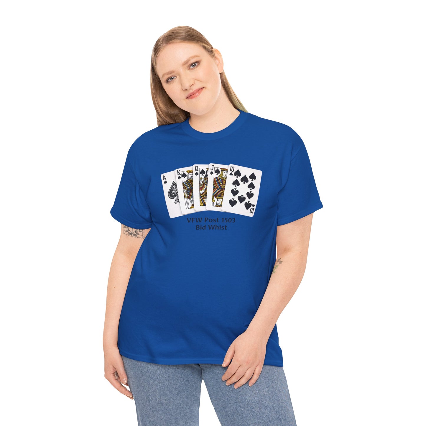 Bid Whist Card Tee — VFW Post 1501 Poker Night T-Shirt