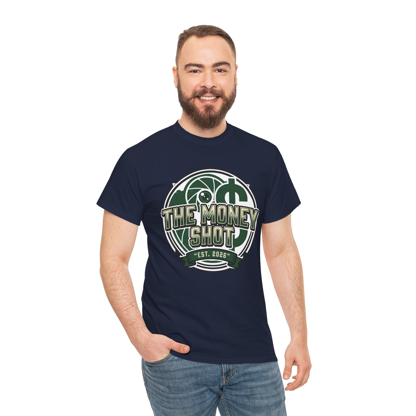 The Money Shot Graphic Tee — Retro Dollar Logo T-Shirt