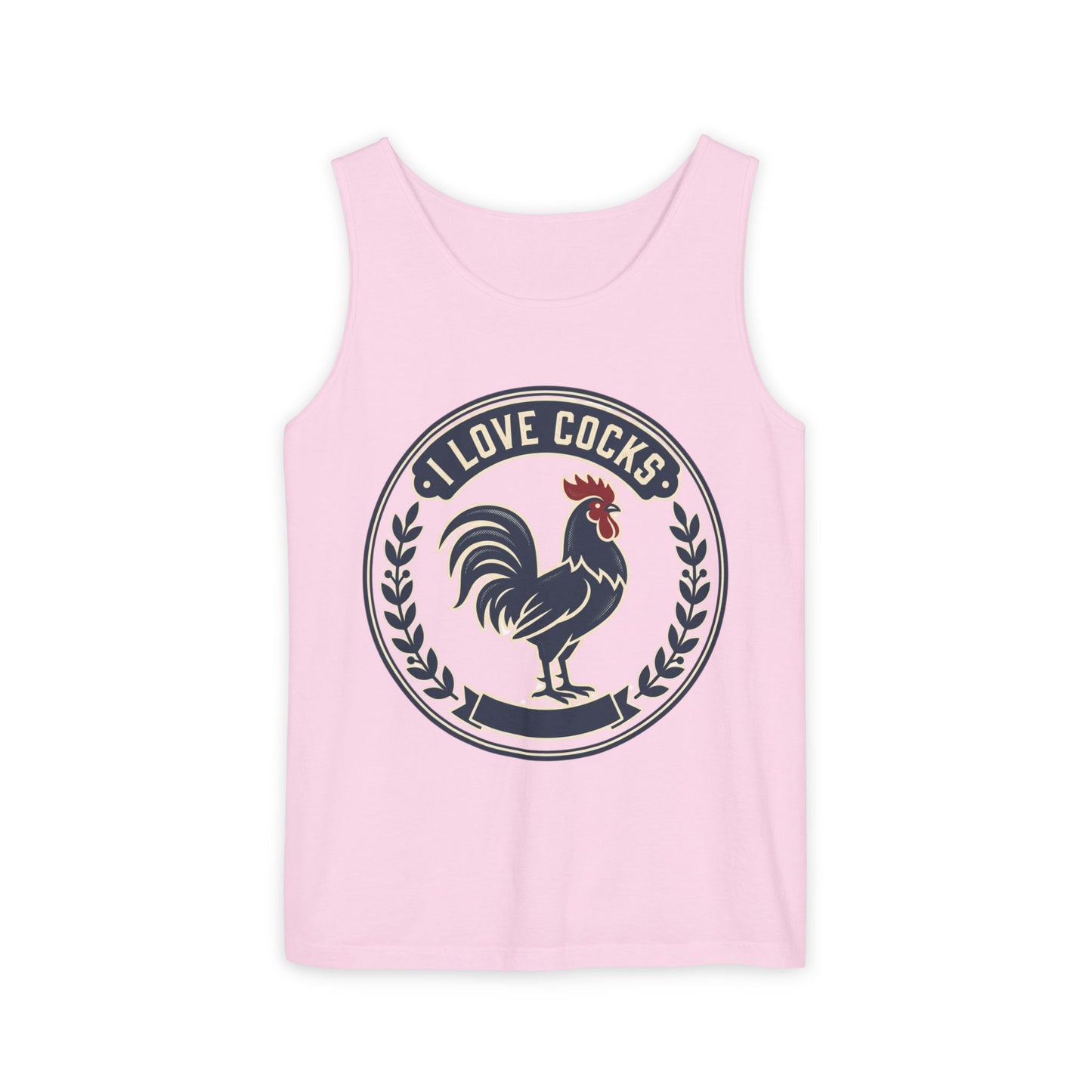 I Love Cocks Rooster Tank — Vintage Farmyard Graphic Tank Top
