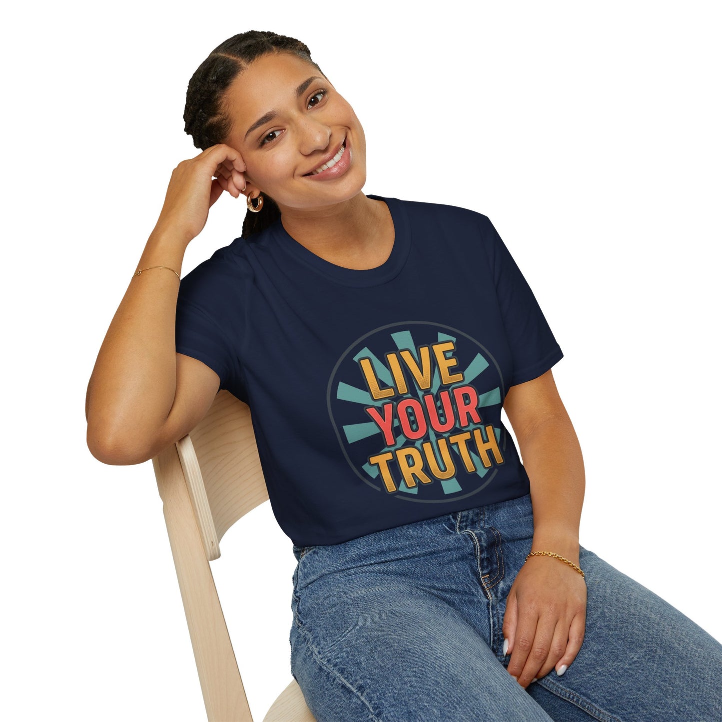 Live Your Truth T-Shirt — Retro Inspirational Graphic Tee