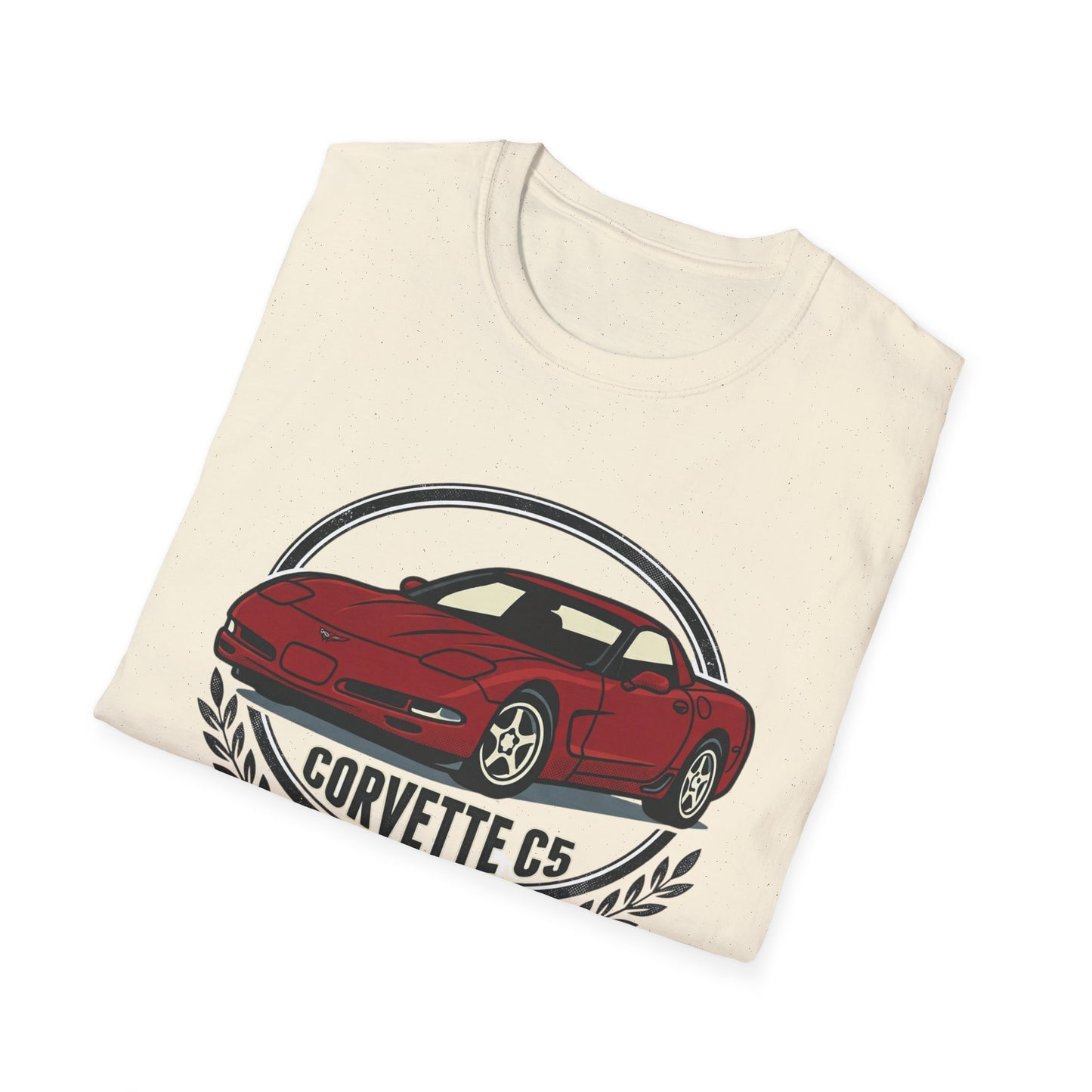 Corvette C5 T-Shirt – Classic Red Sports Car Crewneck for Car Enthusiasts