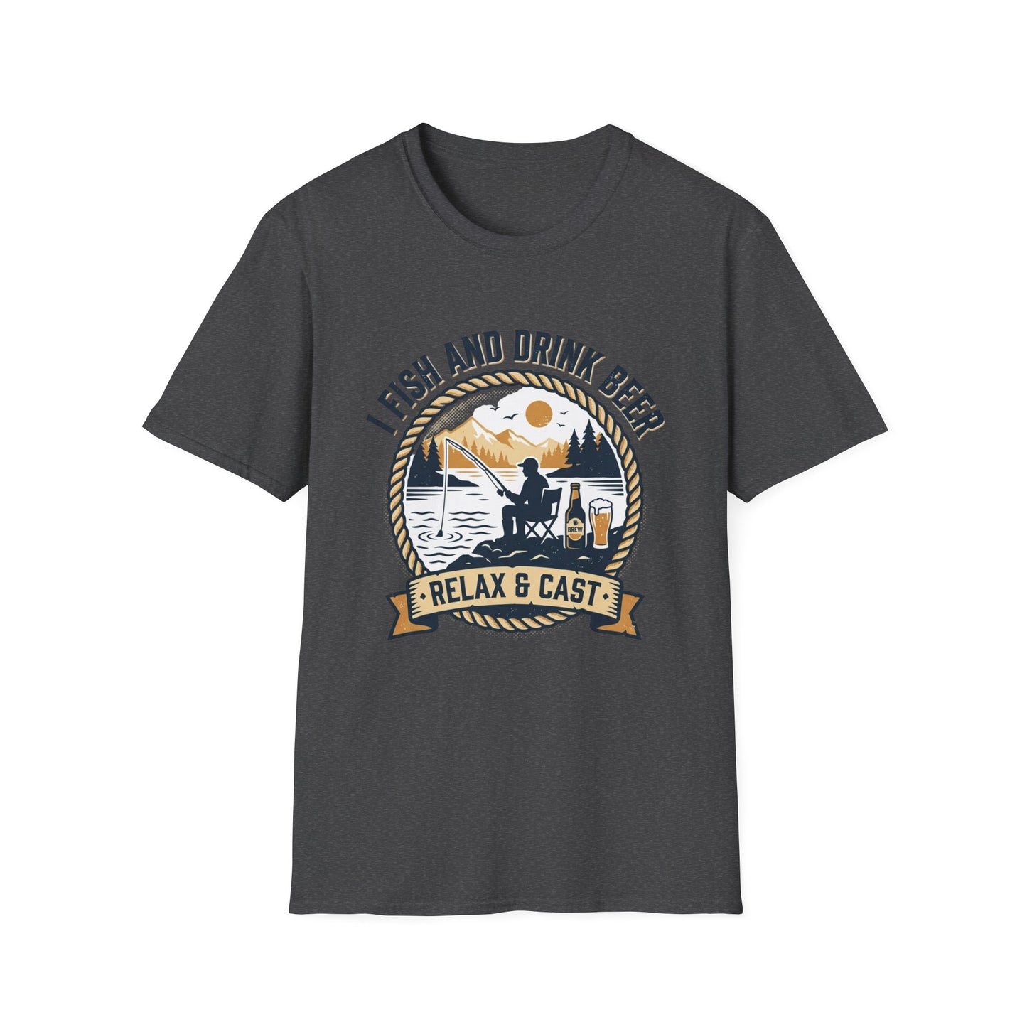 Fishing & Beer T-Shirt — "I Fish and Drink Beer" Relax & Cast Graphic Tee