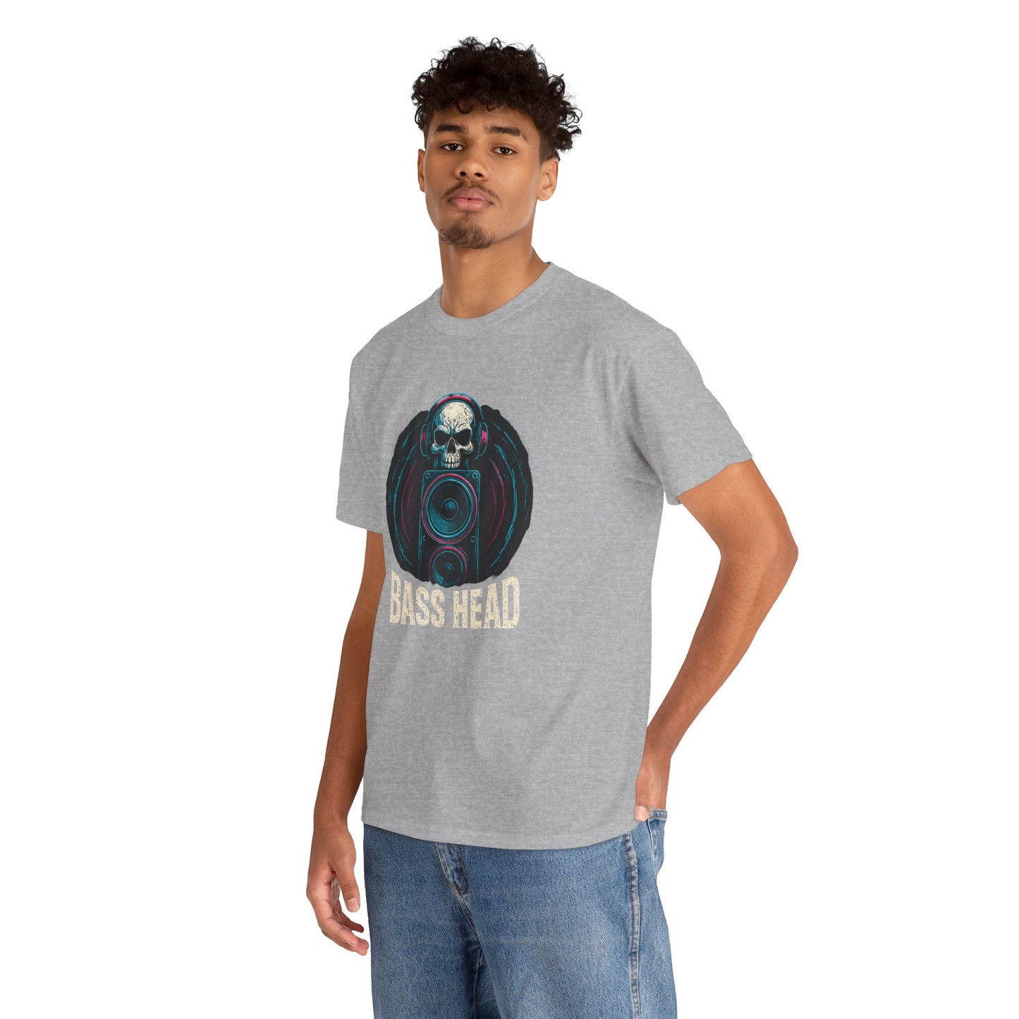 Bass Head Skull T-Shirt — Graphic DJ Speaker Tee