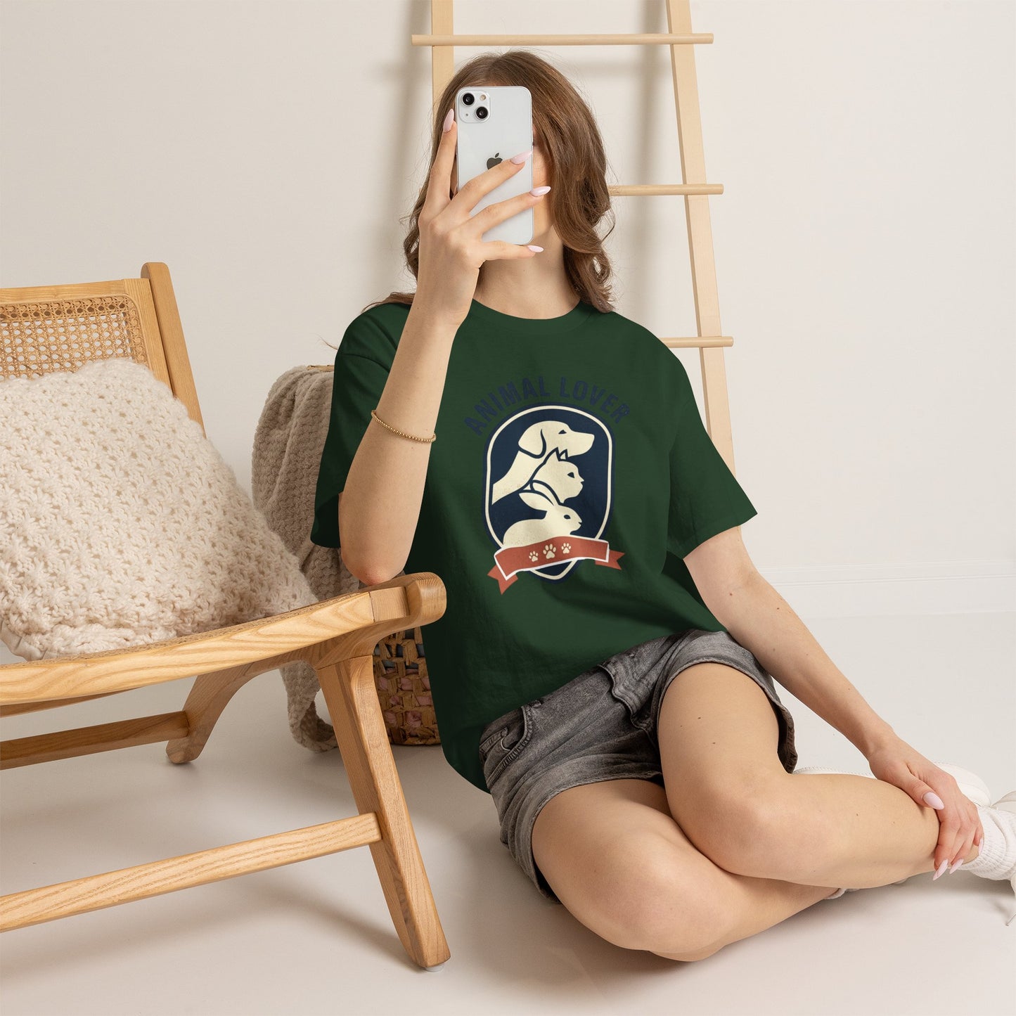 Animal Lover T-Shirt — Retro Pet Badge Tee (Dogs & Cats)