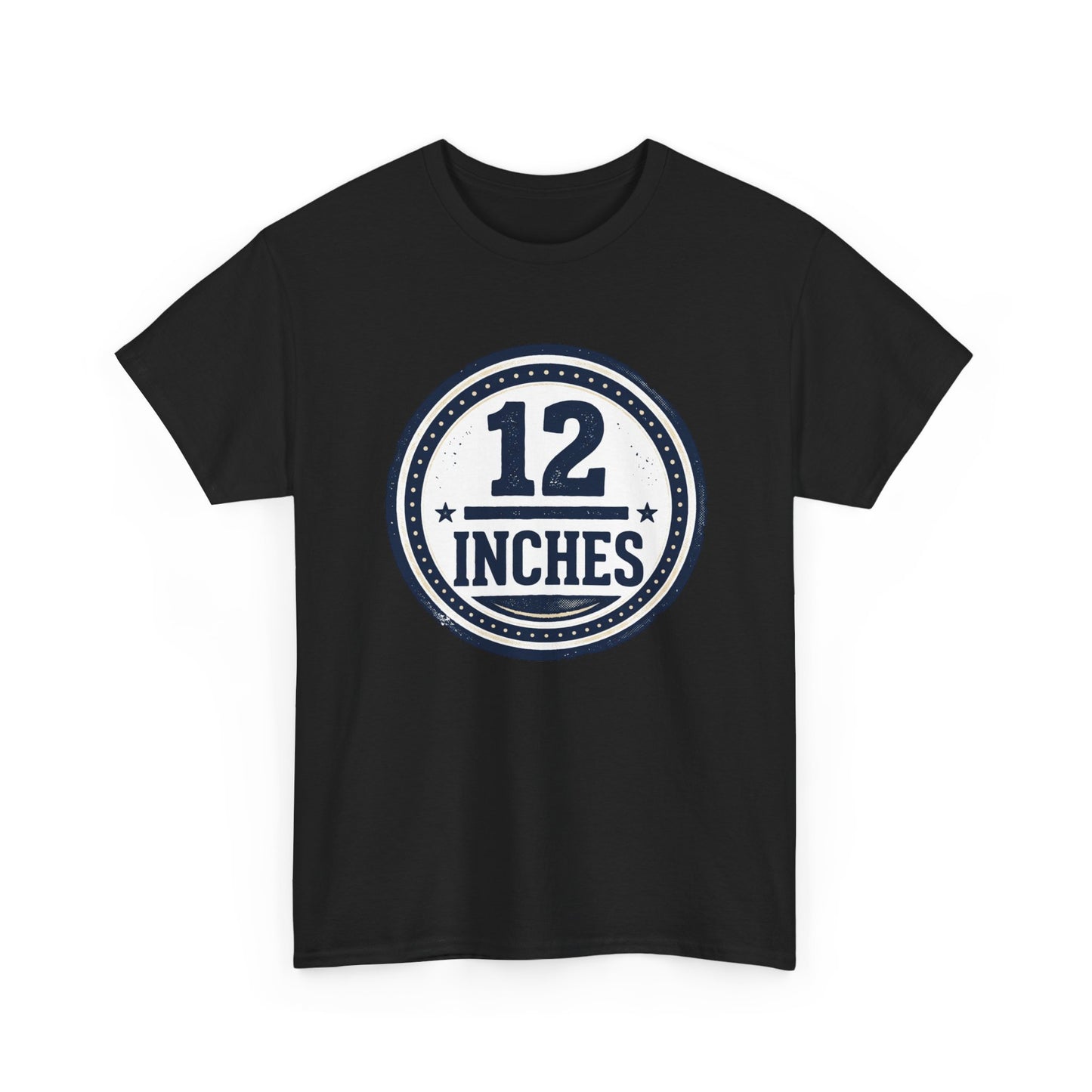 12 Inches Badge T-Shirt — Vintage Stamp Graphic Tee