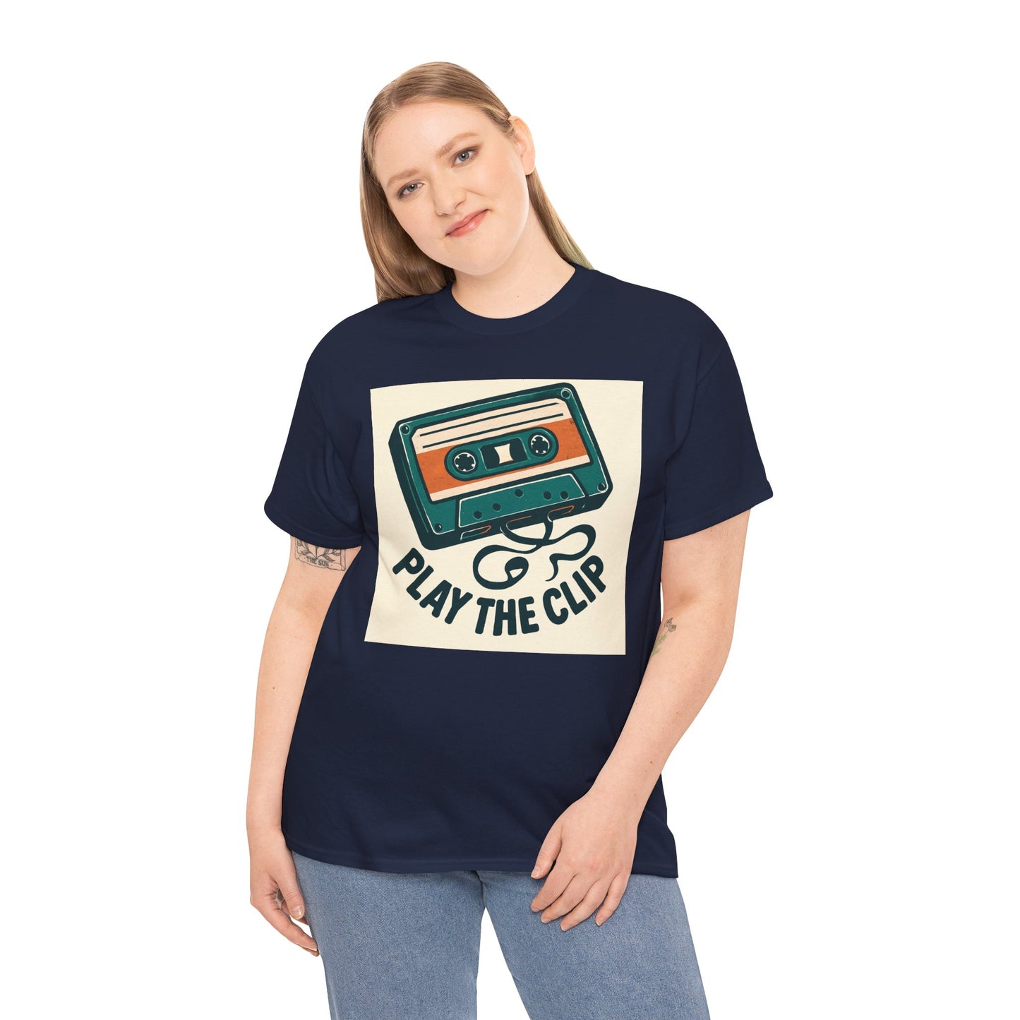 Cassette Tape 'Play the Clip' T-Shirt — Retro Music Tee Printify