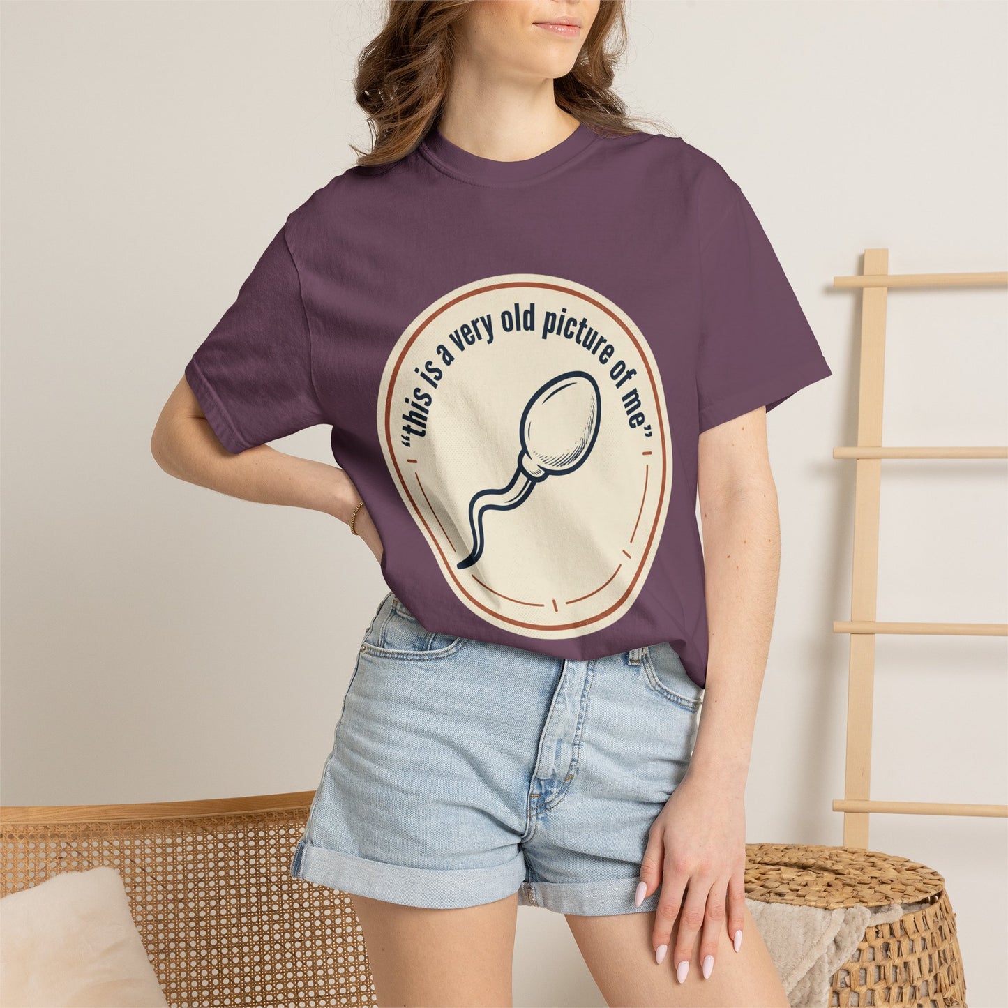 Vintage Sperm Graphic T-Shirt — "this is a very old picture of me"