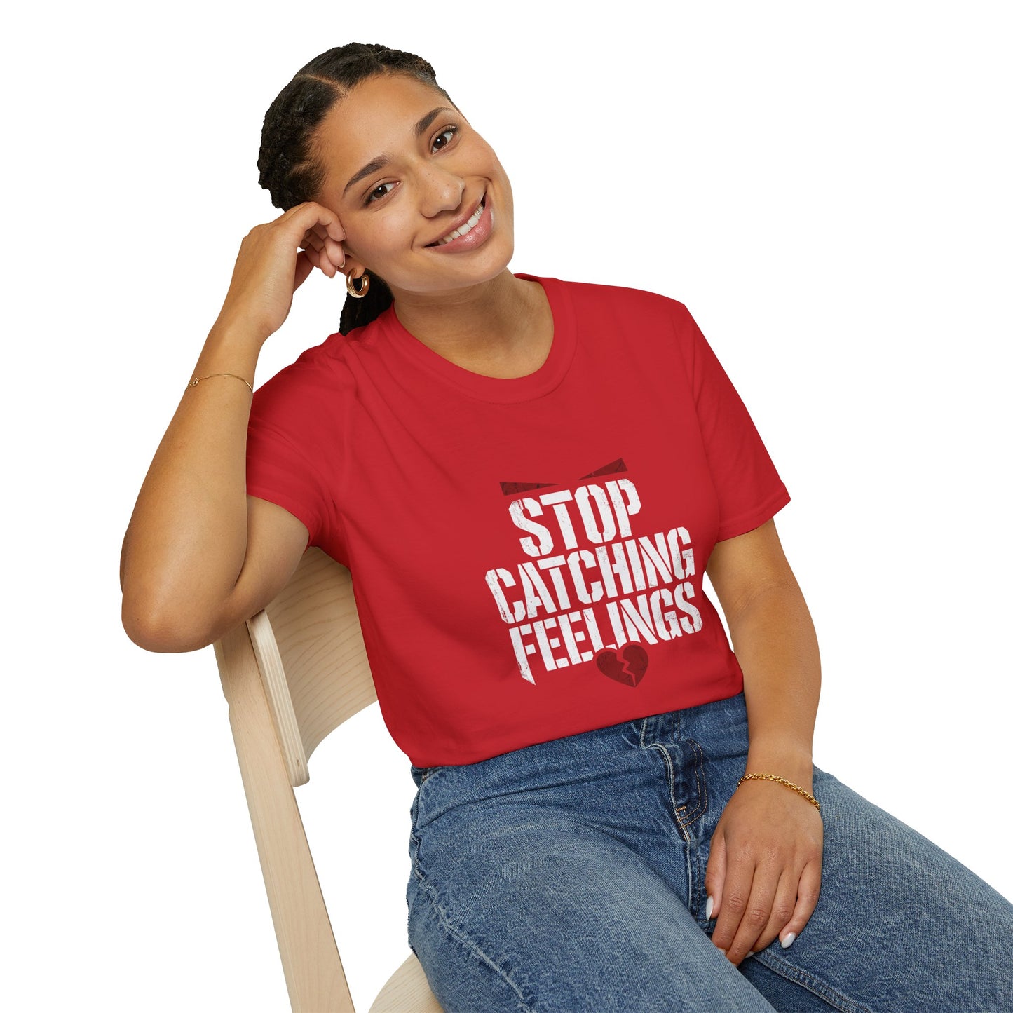 Stop Catching Feelings T-Shirt — Funny Heartbreak Graphic Tee