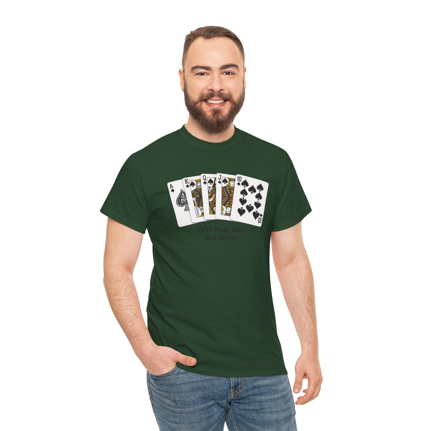 Bid Whist Card Tee — VFW Post 1501 Poker Night T-Shirt