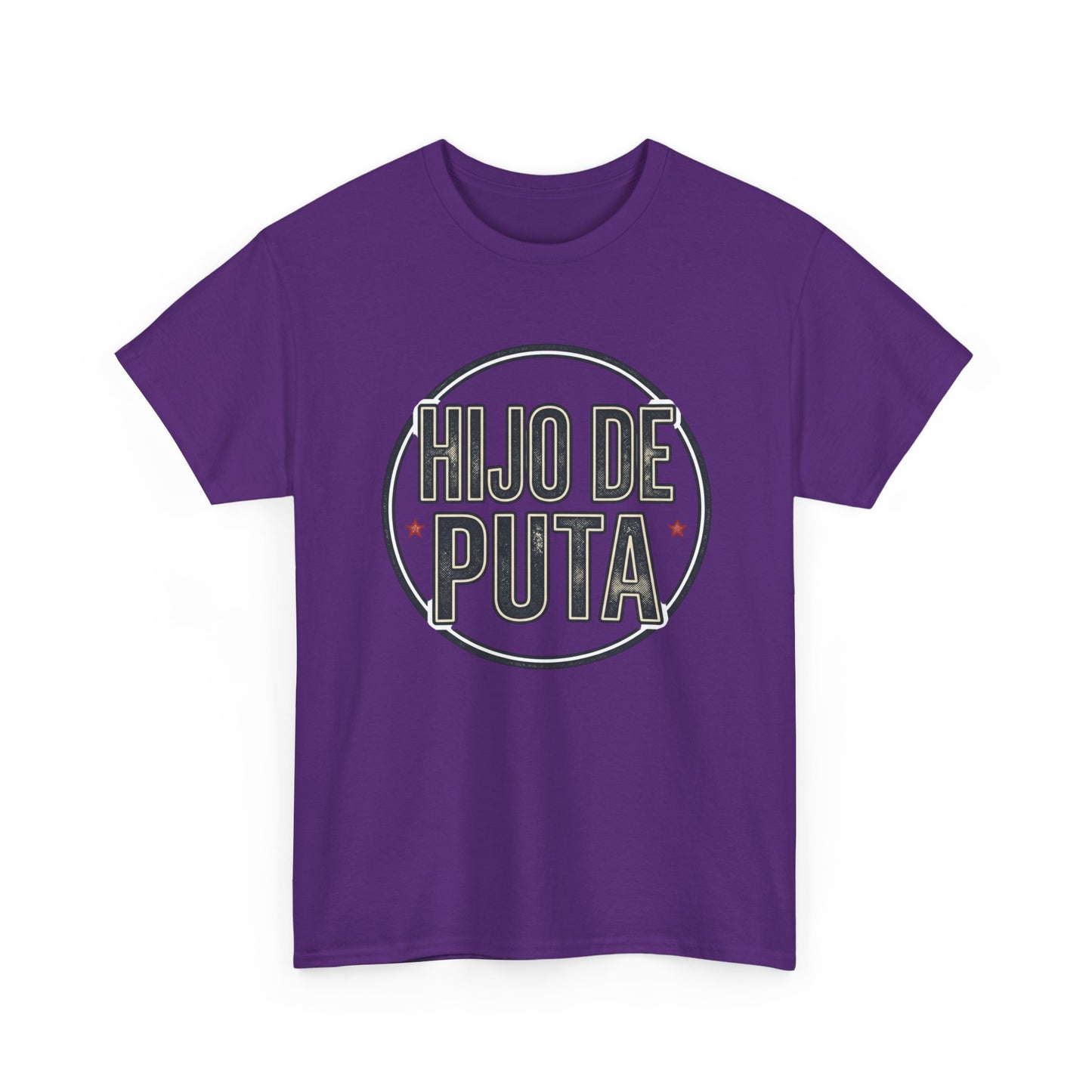 Hijo de Puta Graphic Tee — Retro Circle Spanish Phrase T-Shirt