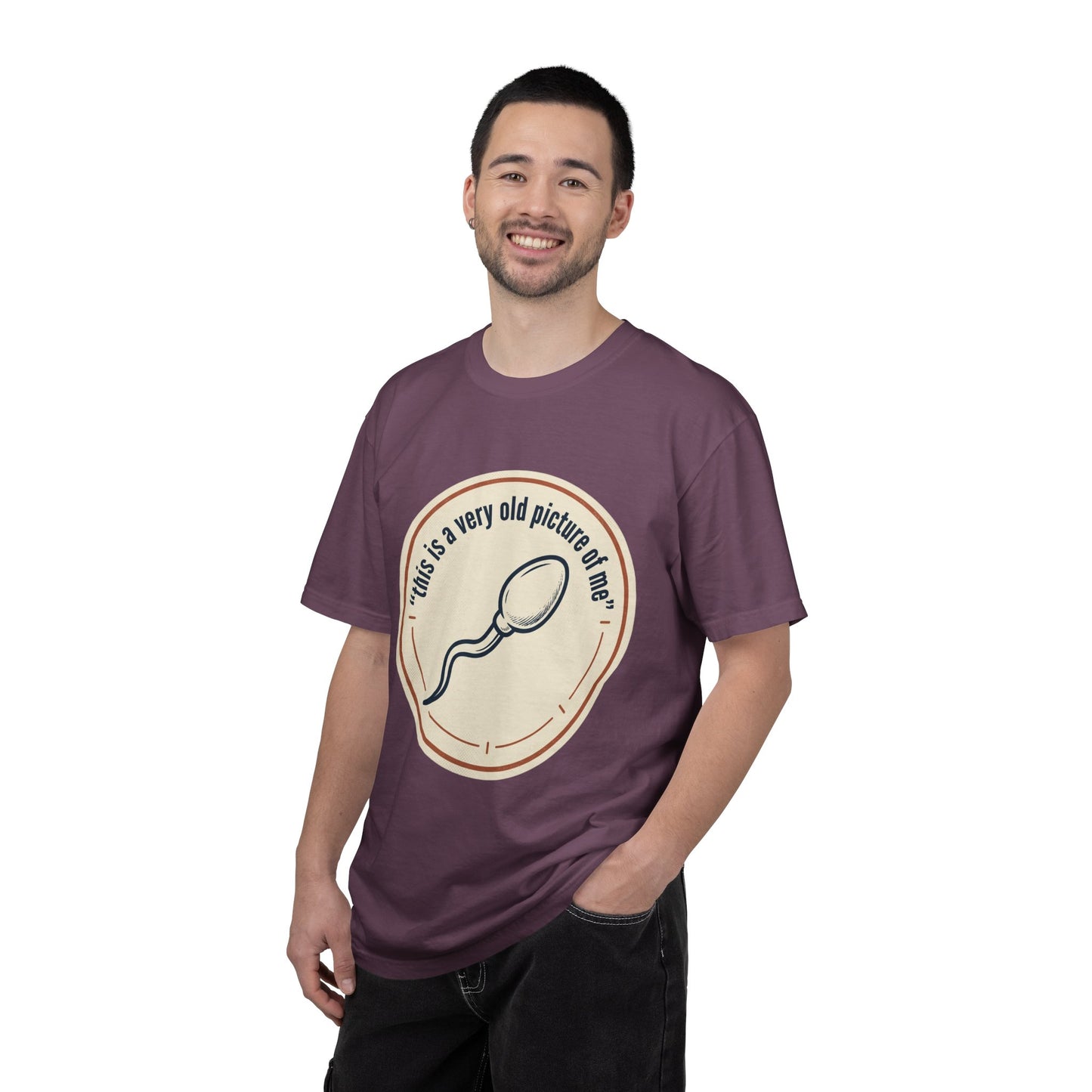 Vintage Sperm Graphic T-Shirt — "this is a very old picture of me"