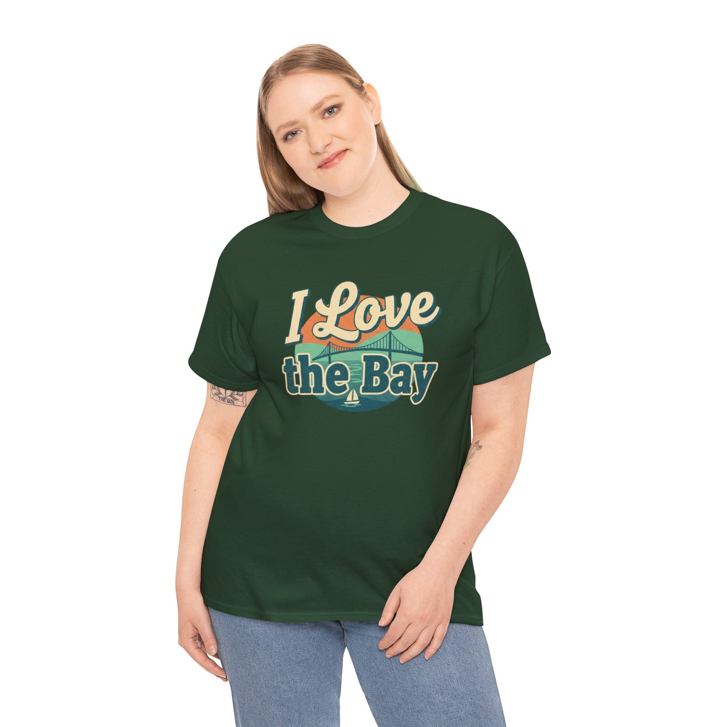 I Love the Bay T-Shirt — Retro Coastal Tee for Bay Lovers