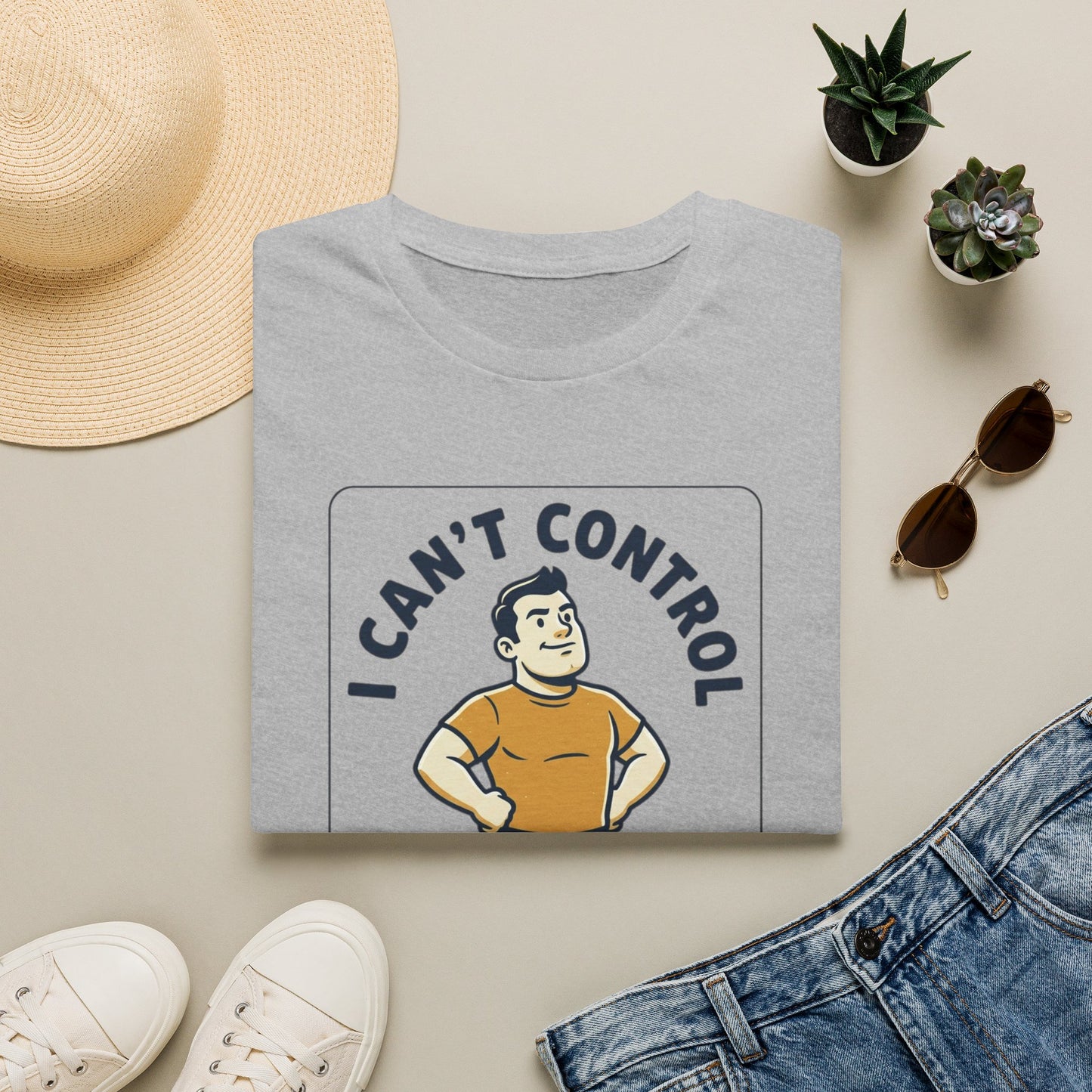I Can’t Control My Height T‑Shirt — Funny Short Guy Humor Tee