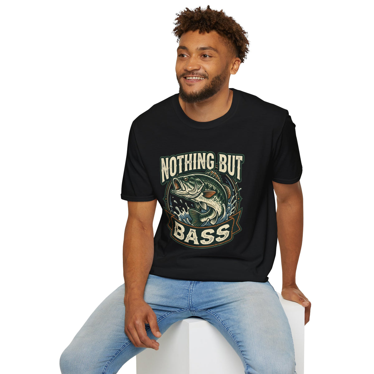 Nothing But Bass Fishing T-Shirt — Retro Largemouth Bass Graphic Tee