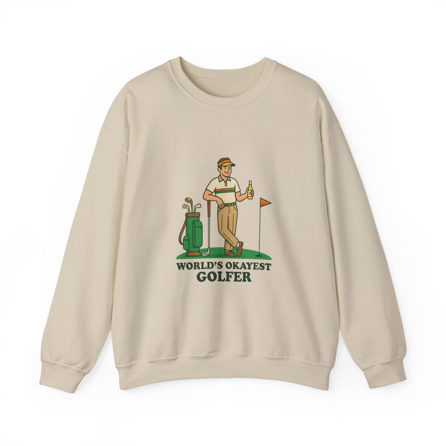 World's Okayest Golfer Sweatshirt | Golf, Bogey Humor, Retro Country Club