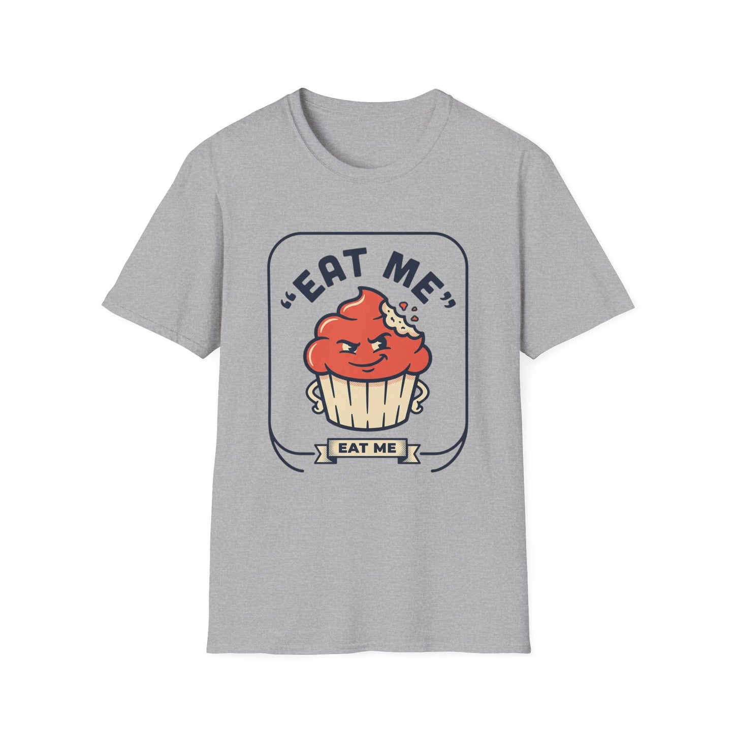 Cupcake Graphic T-Shirt — "Eat Me" Retro Dessert Tee
