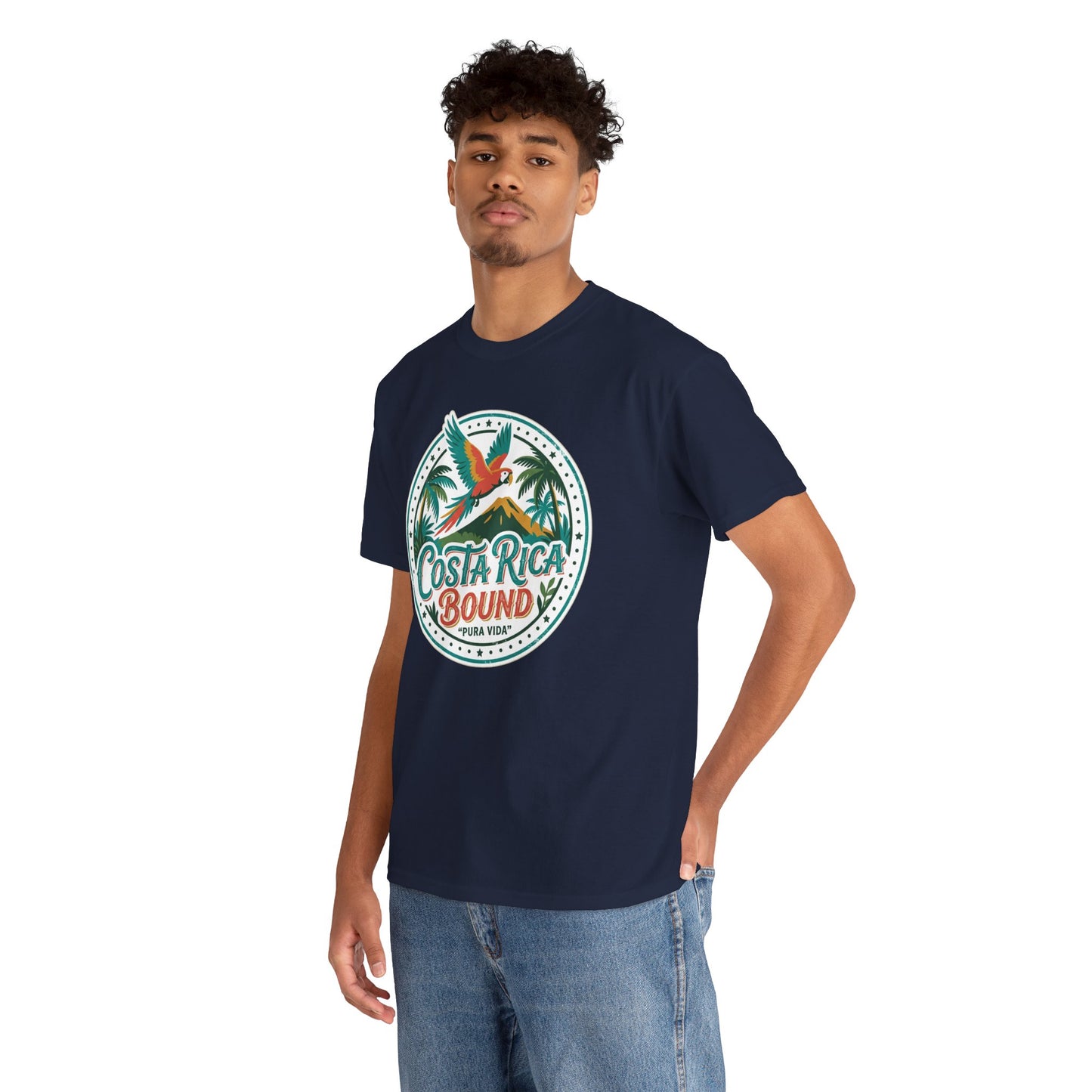 Costa Rica Bound T-Shirt — Tropical Parrot Travel Tee Printify