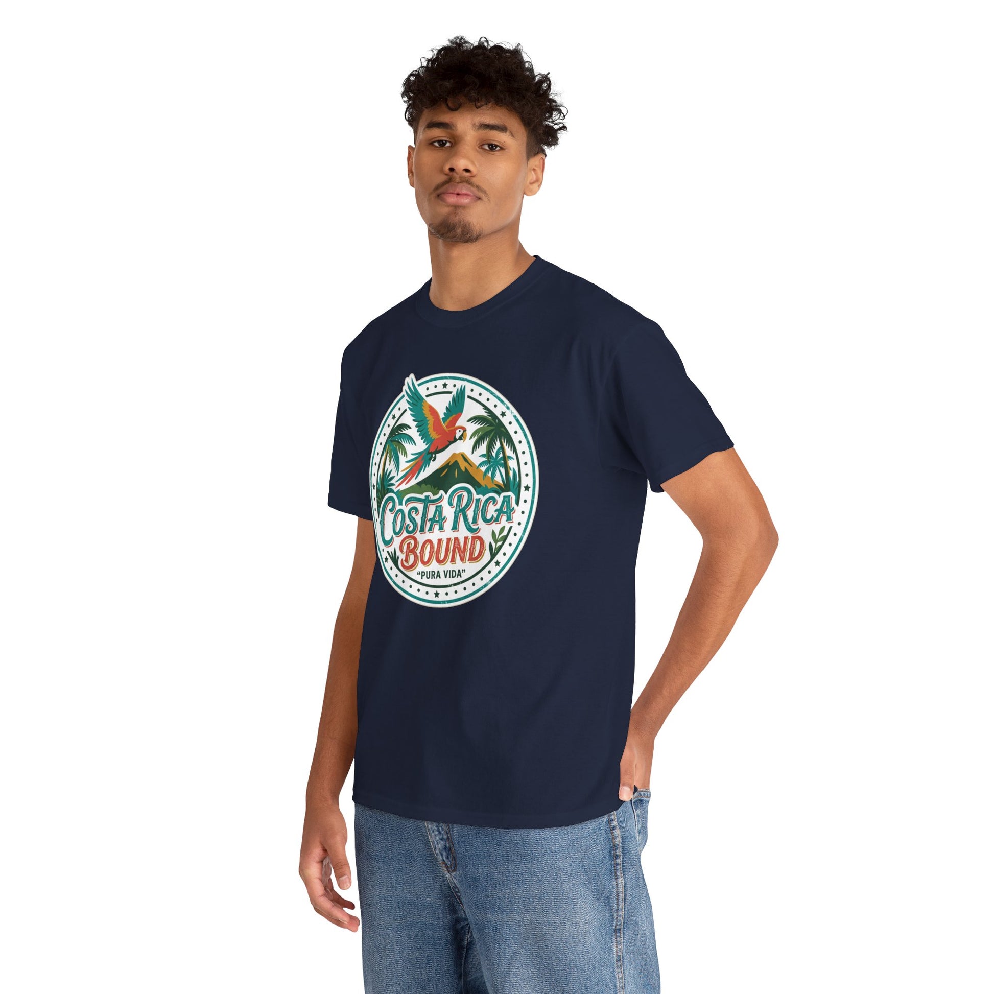 Costa Rica Bound T-Shirt — Tropical Parrot Travel Tee Printify