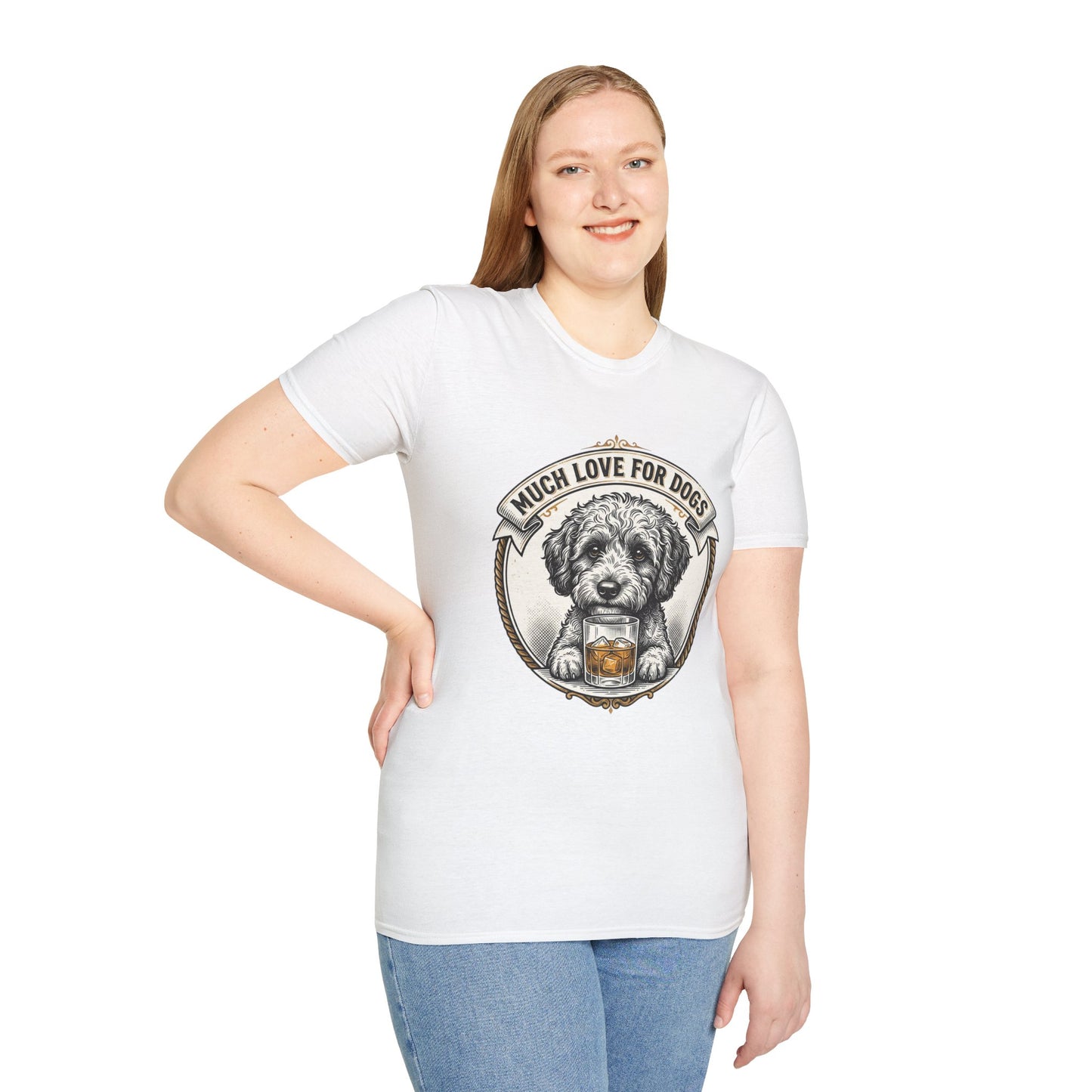 Much Love for Dogs T-Shirt — Vintage Dog Illustration Tee