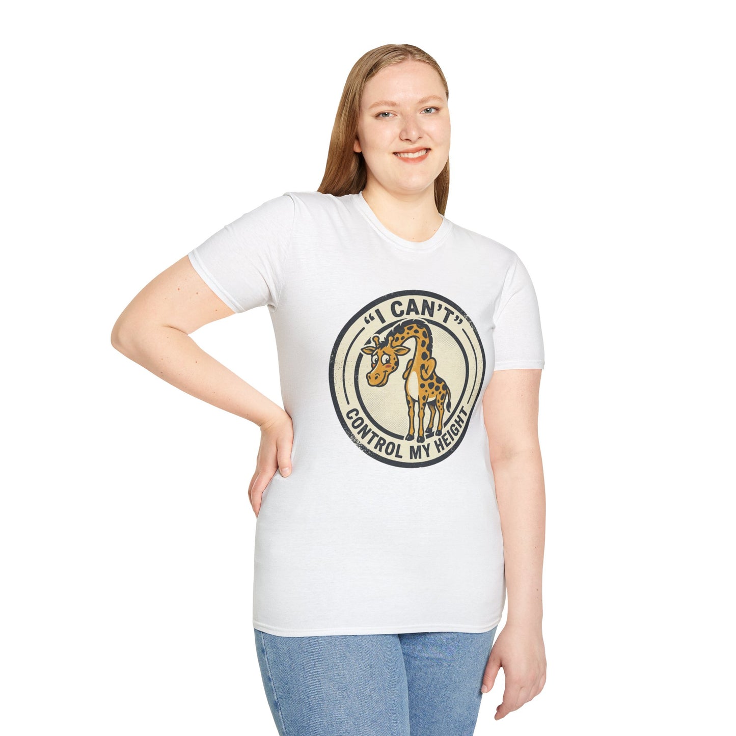 Giraffe 'I Can't Control My Height' T-Shirt