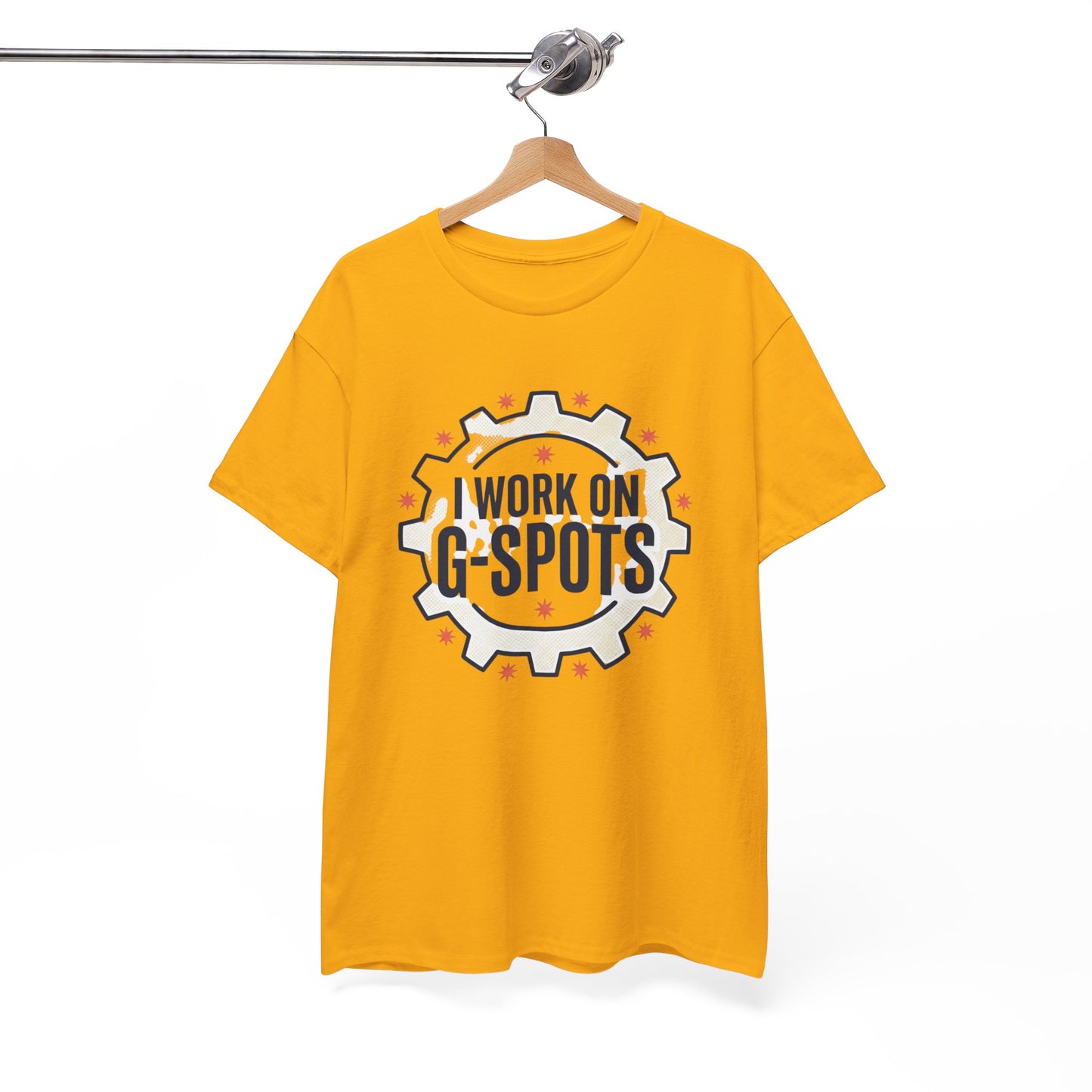 “I Work On G‑Spots” Funny Mechanical Gear Graphic Tee