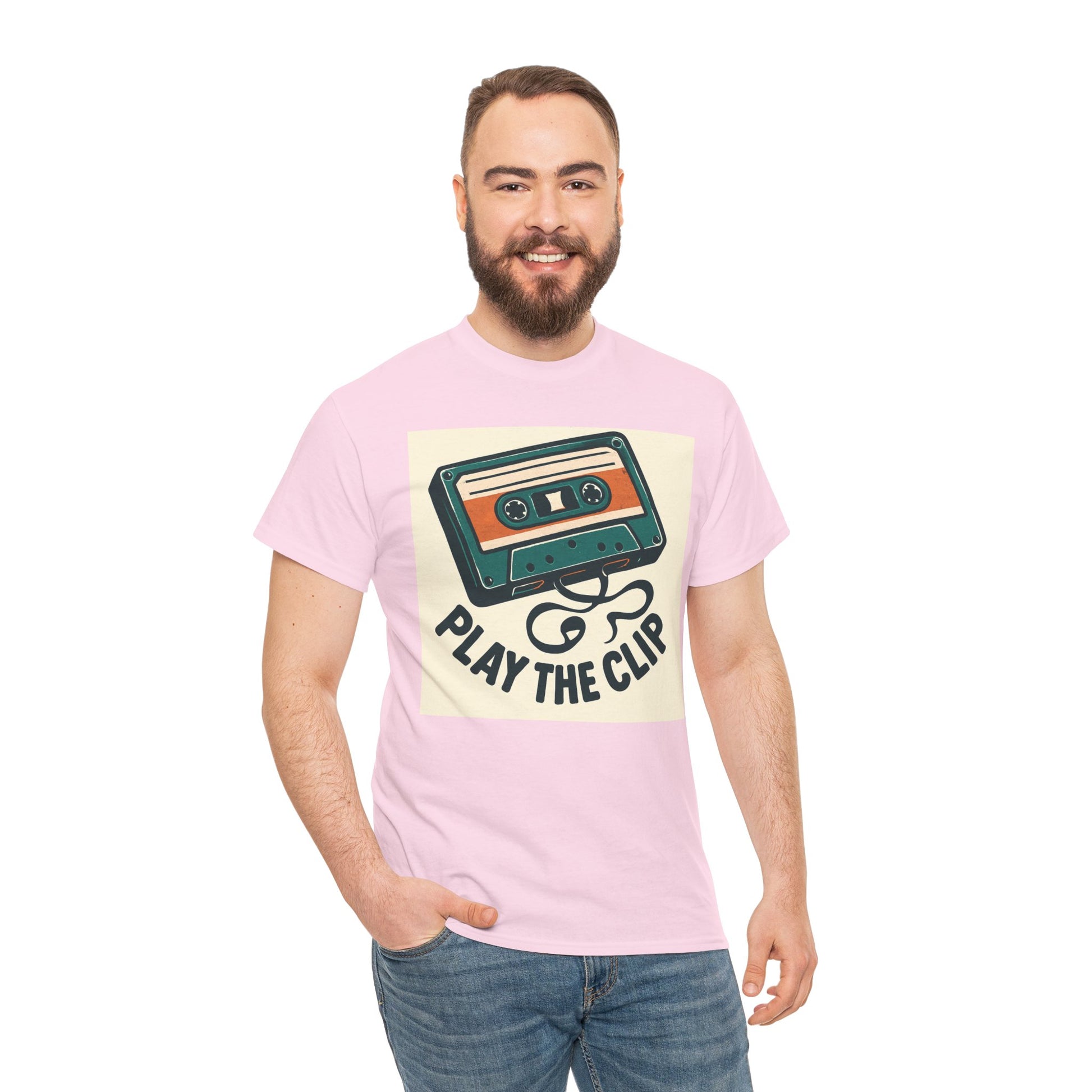 Cassette Tape 'Play the Clip' T-Shirt — Retro Music Tee Printify