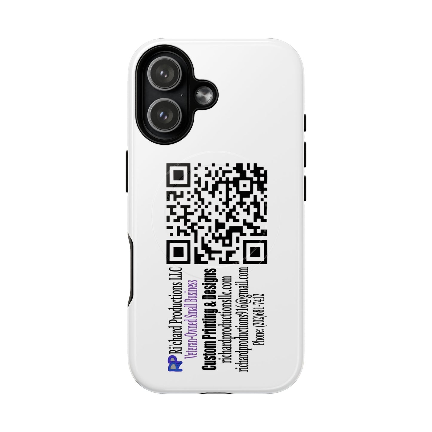 Magnetic QR Code Phone Case — Tough Protective Magnetic Phone Cover with Scannable QR Design Printify