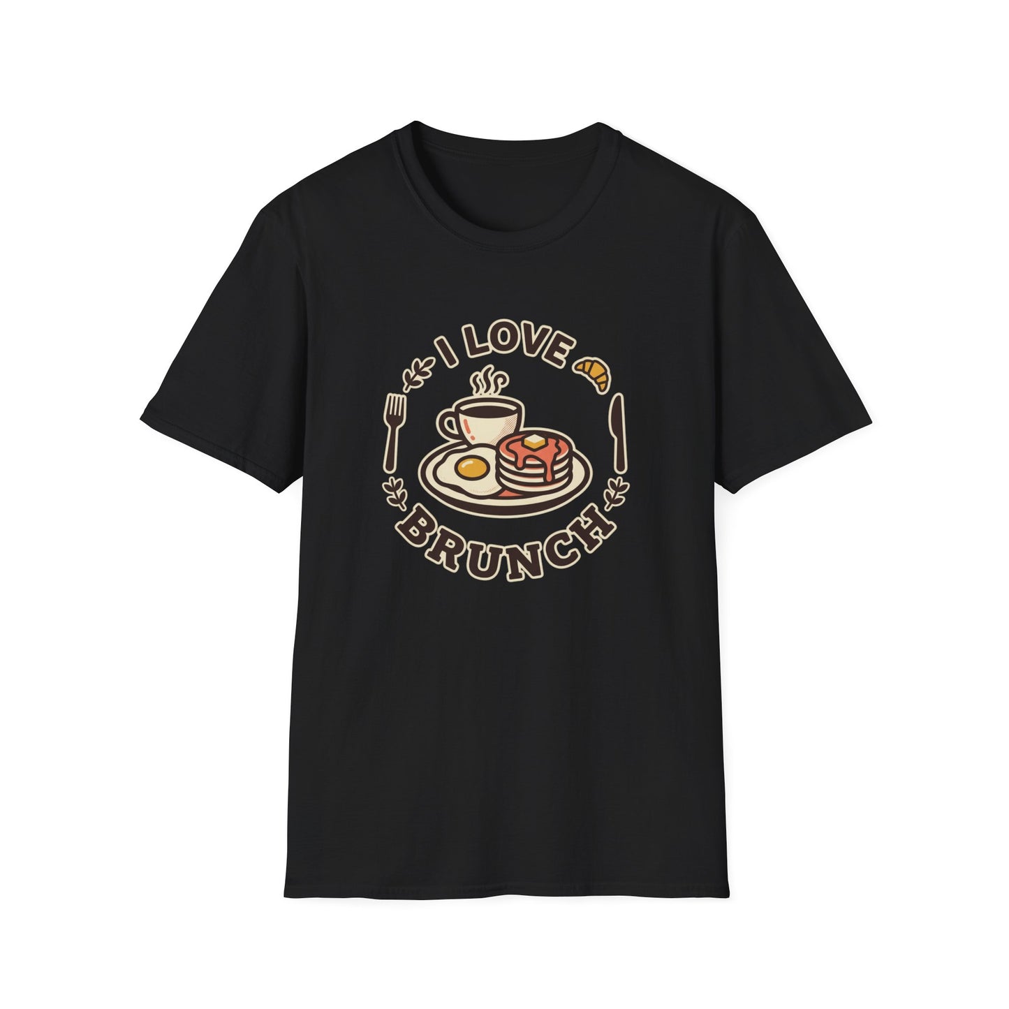 Brunch Lover T-Shirt – "I Love Brunch" Pancakes & Coffee Graphic Tee
