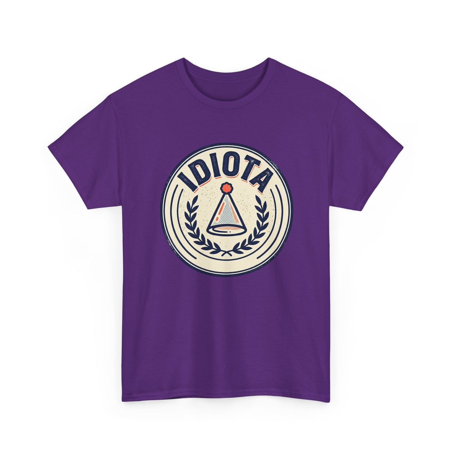 Idiota Crest T-Shirt — Vintage Emblem Graphic Tee