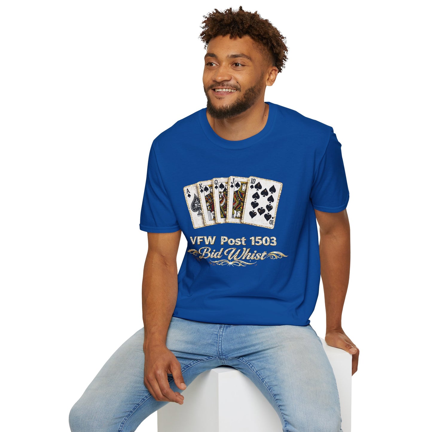 Bid Whist Playing Cards Tee — VFW Post 1503 Card Game T-Shirt