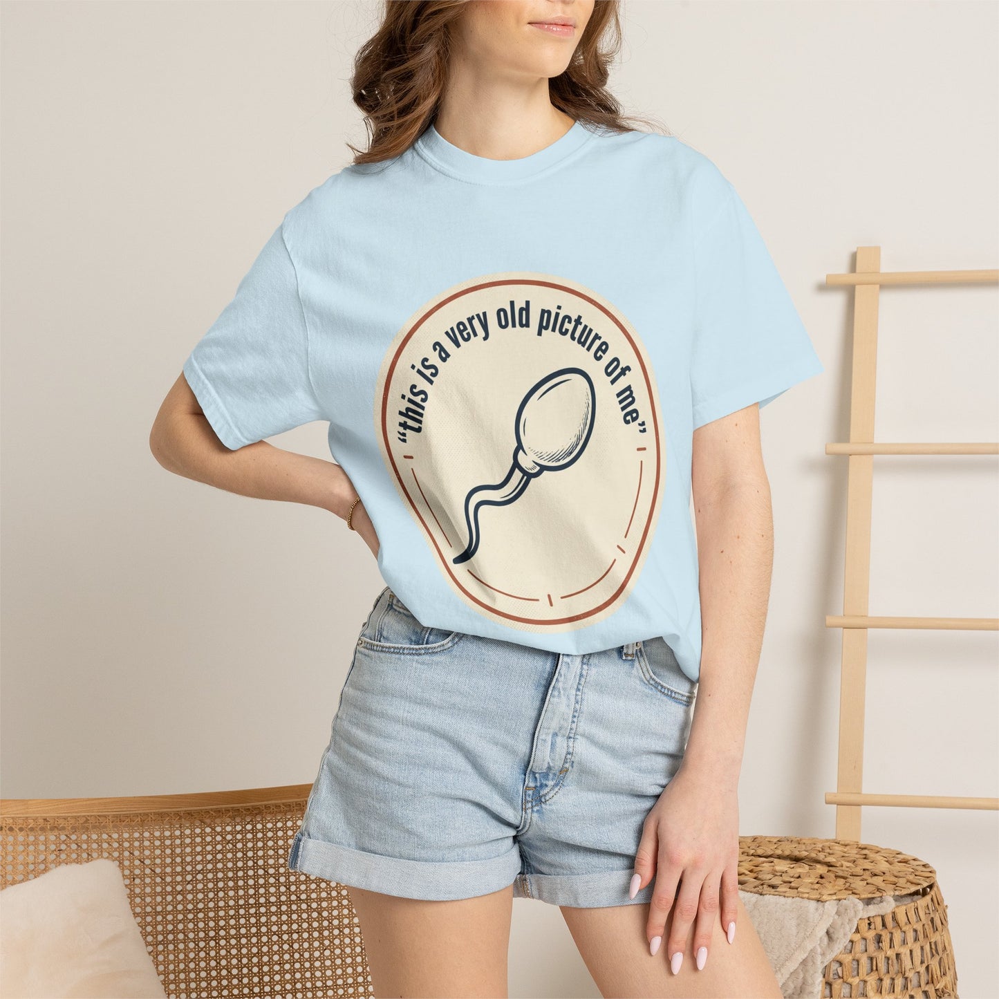 Vintage Sperm Graphic T-Shirt — "this is a very old picture of me"