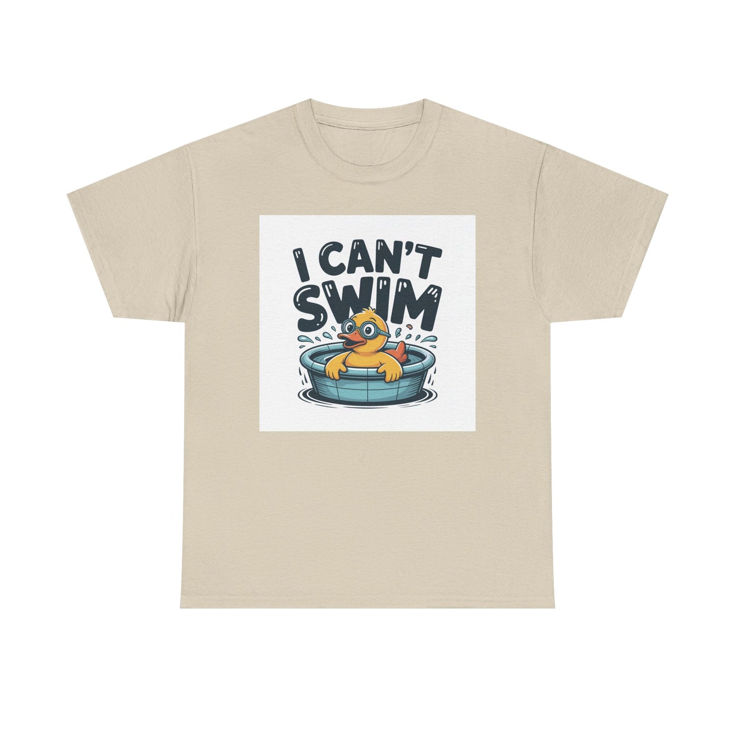 I Can't Swim Duck T-Shirt — Cute Funny Pool Float Graphic Tee
