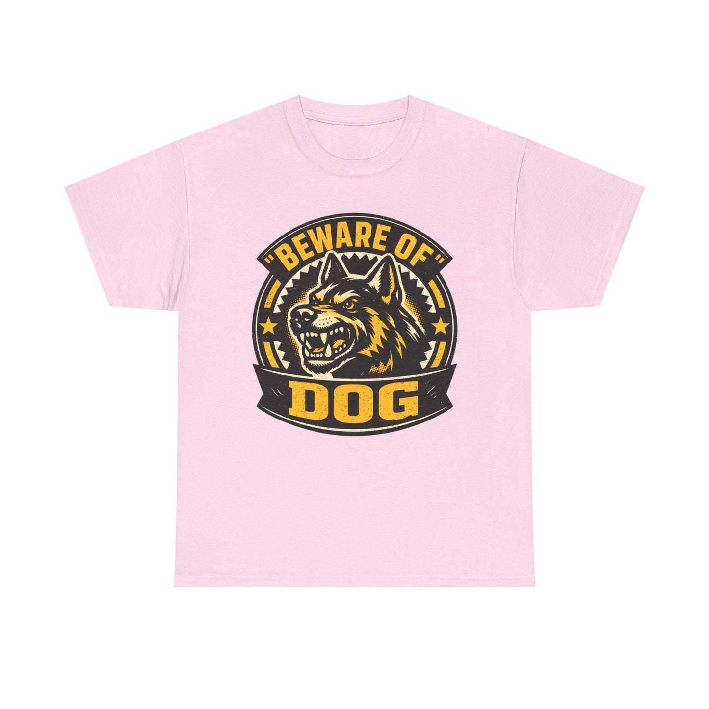 Beware of Dog T-Shirt — Retro Aggressive Dog Warning Graphic Tee Printify