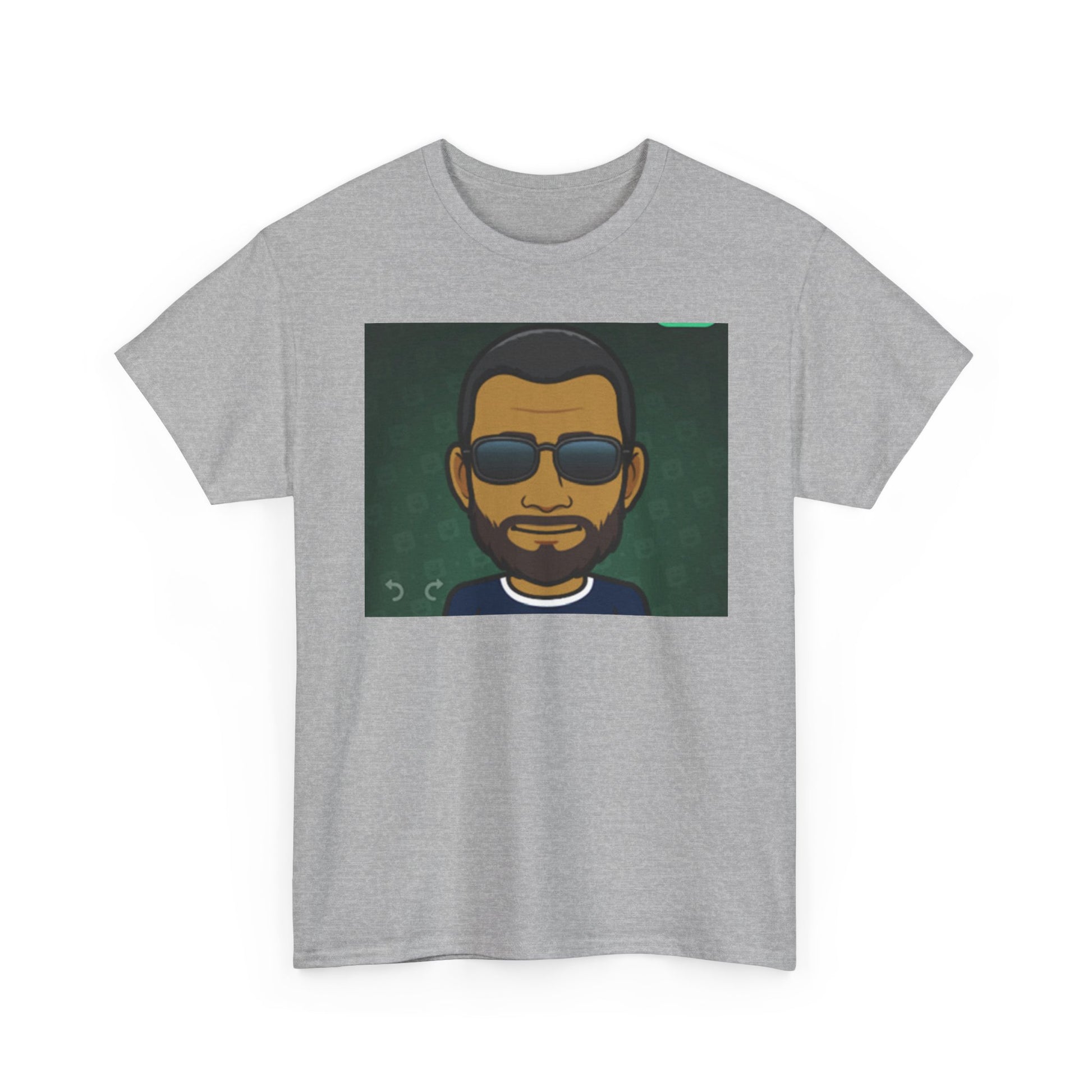 Bitmoji Portrait Tee — Cool Sunglasses Avatar Graphic T-Shirt Printify