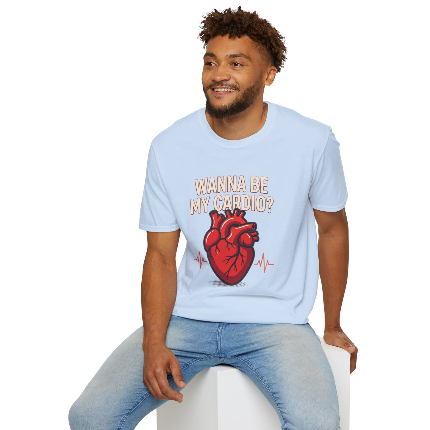 Wanna Be My Cardio? T-Shirt — Cute Anatomical Heart Graphic Tee