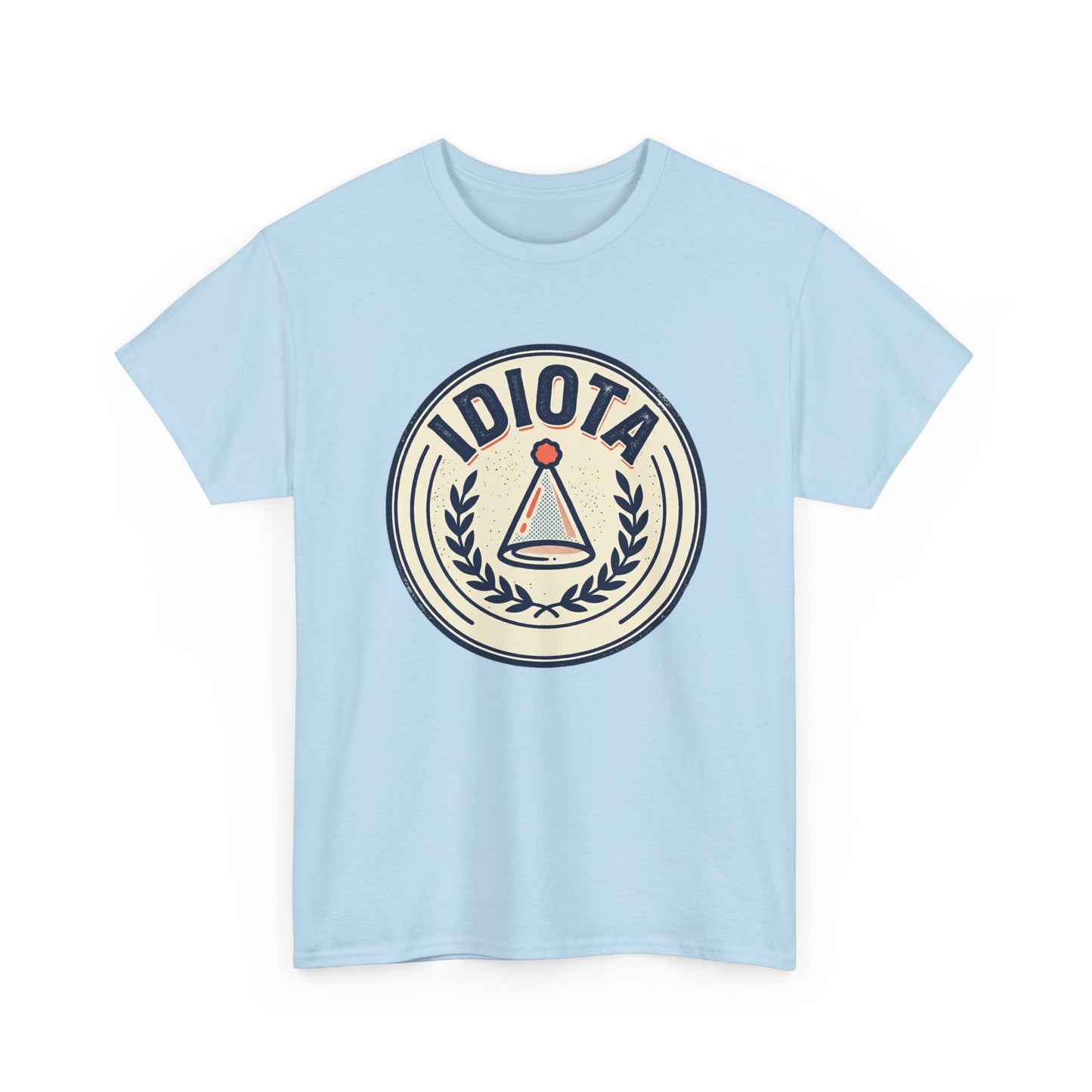 Idiota Crest T-Shirt — Vintage Emblem Graphic Tee