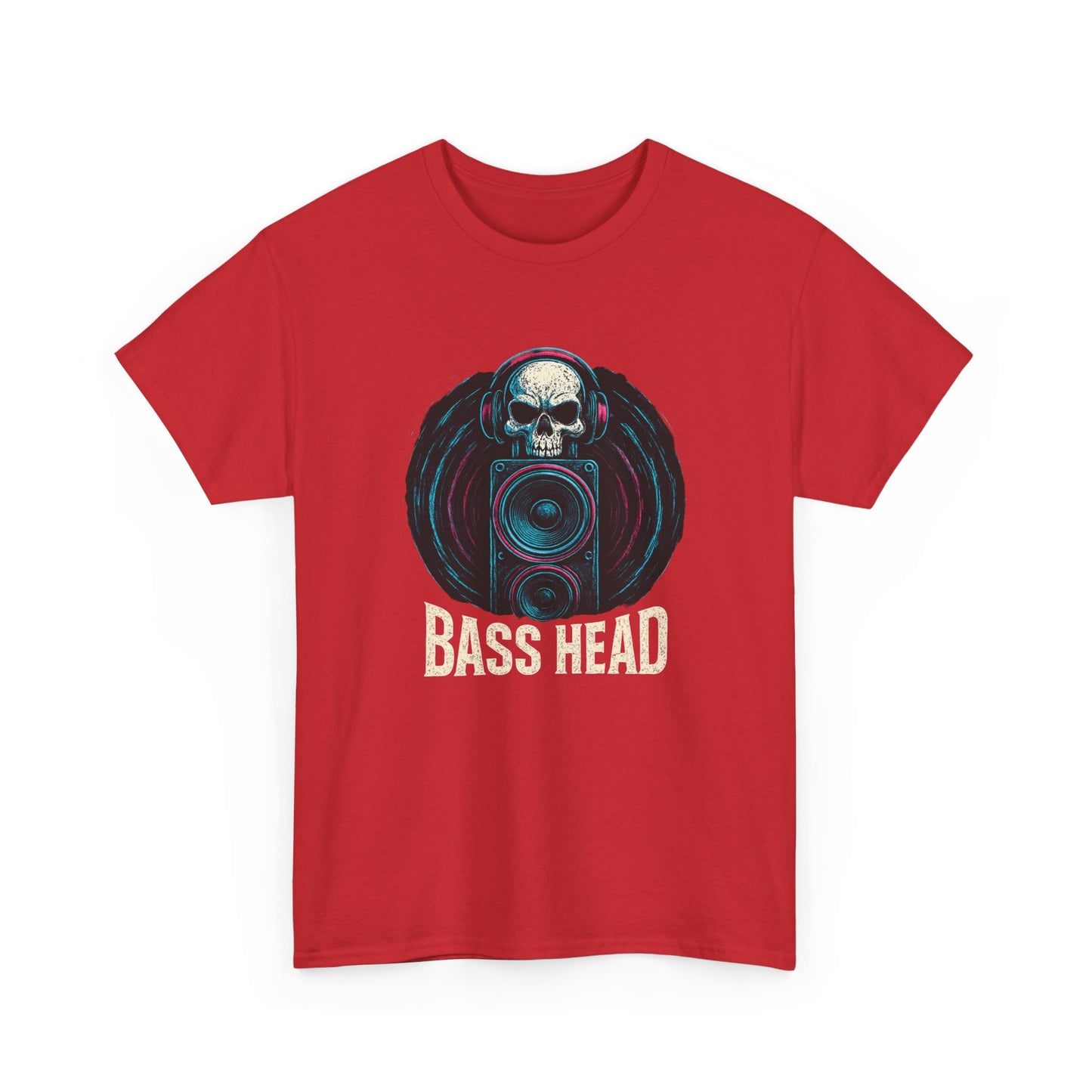 Bass Head Skull T-Shirt — Graphic DJ Speaker Tee