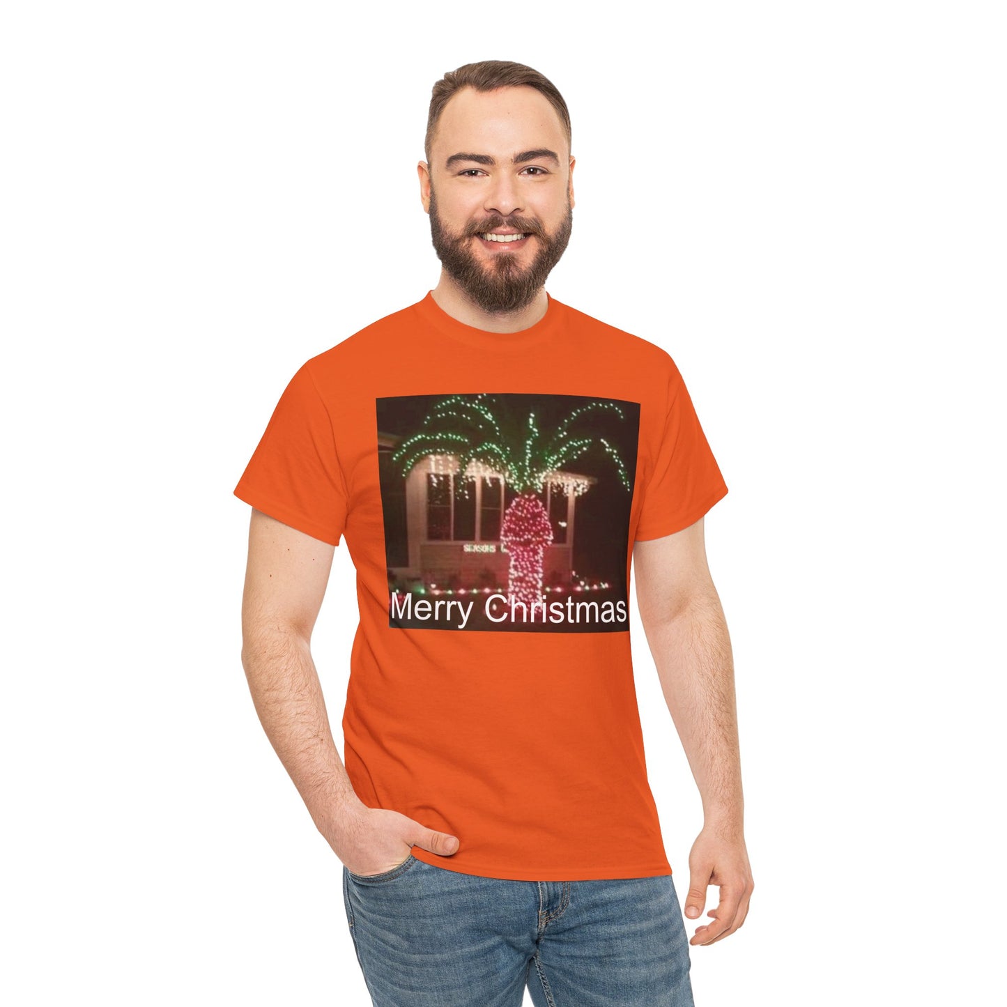 Christmas Lights Tee — 'Merry Christmas' Holiday Graphic T-Shirt Printify
