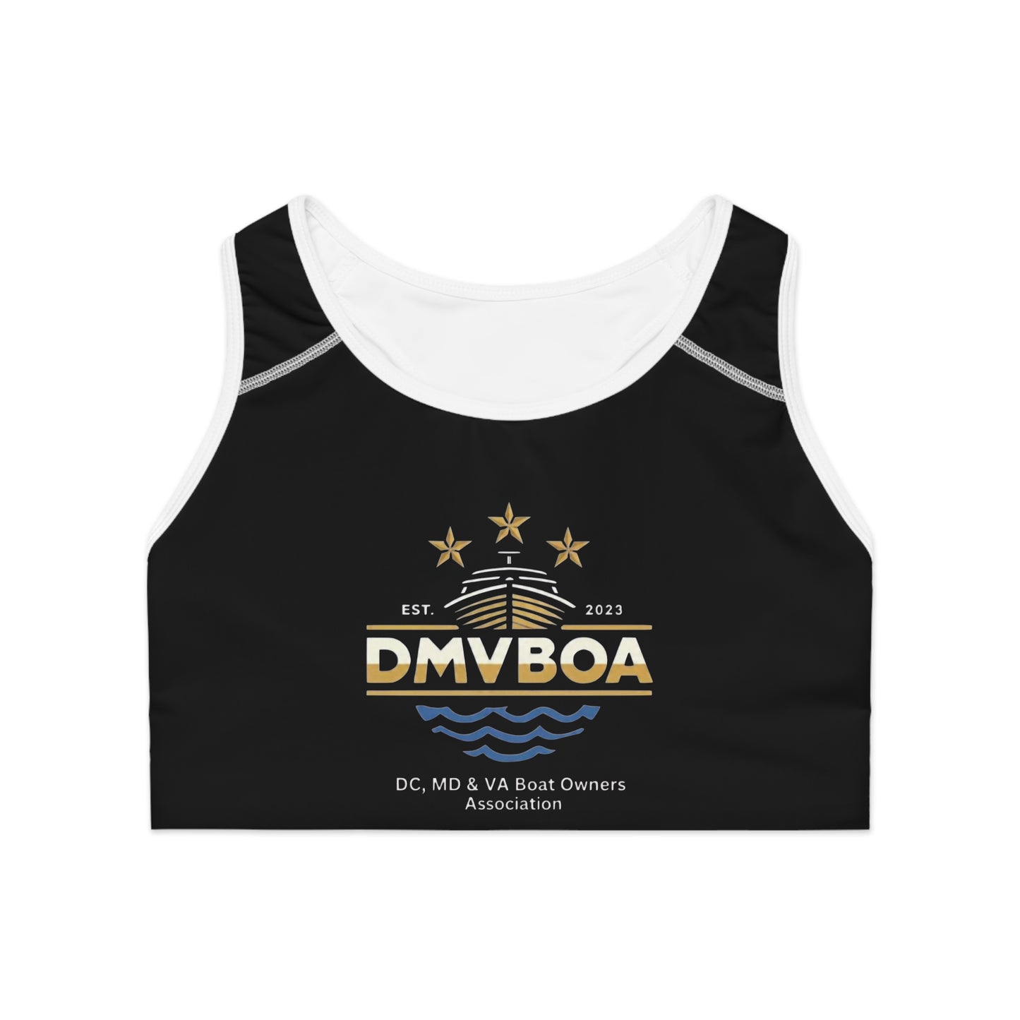 Boat Owners Association Sports Bra — DMVBOA Logo Activewear