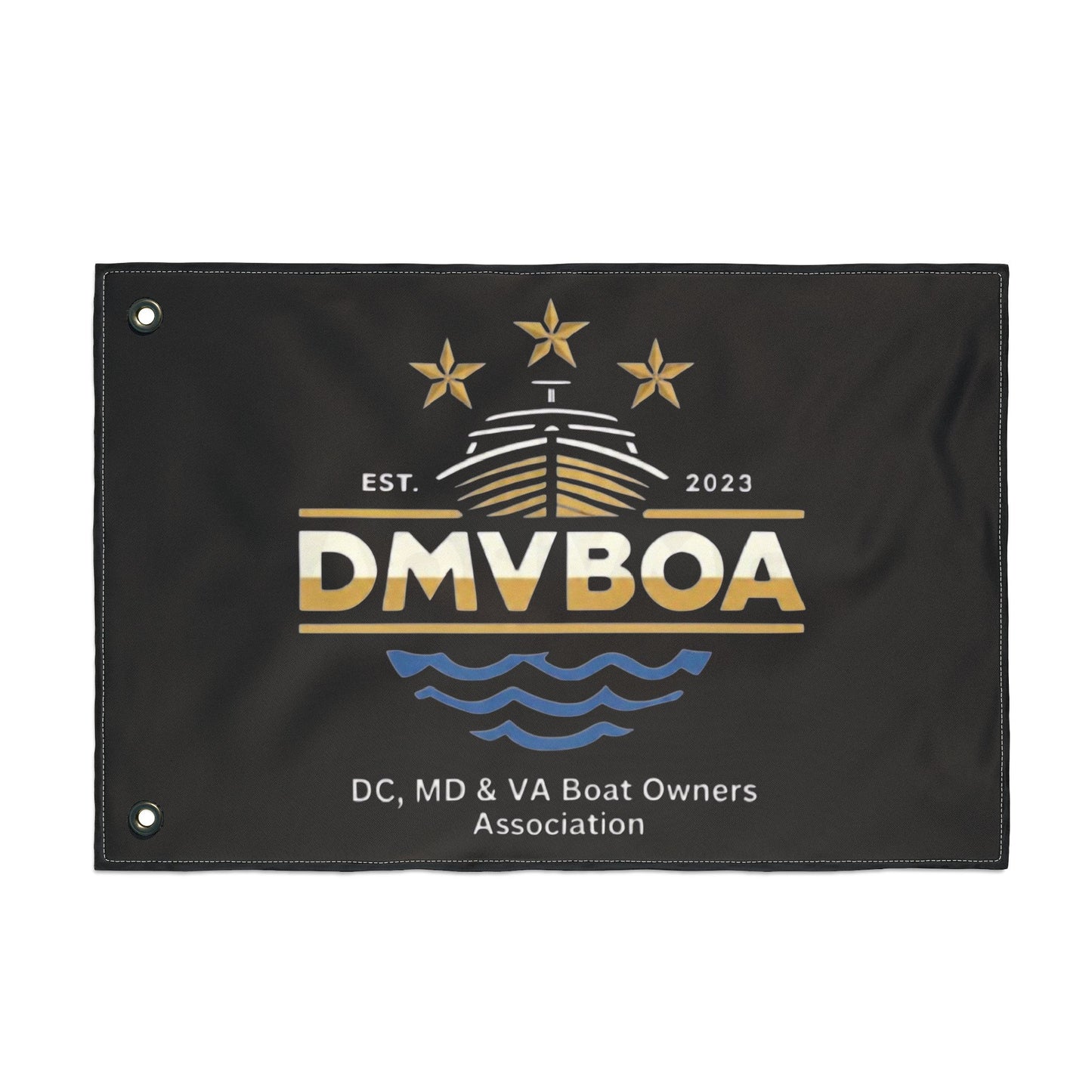 Double Sided Boat Owners Flag - DMVBOA Emblem