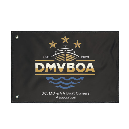 Double Sided Boat Owners Flag - DMVBOA Emblem